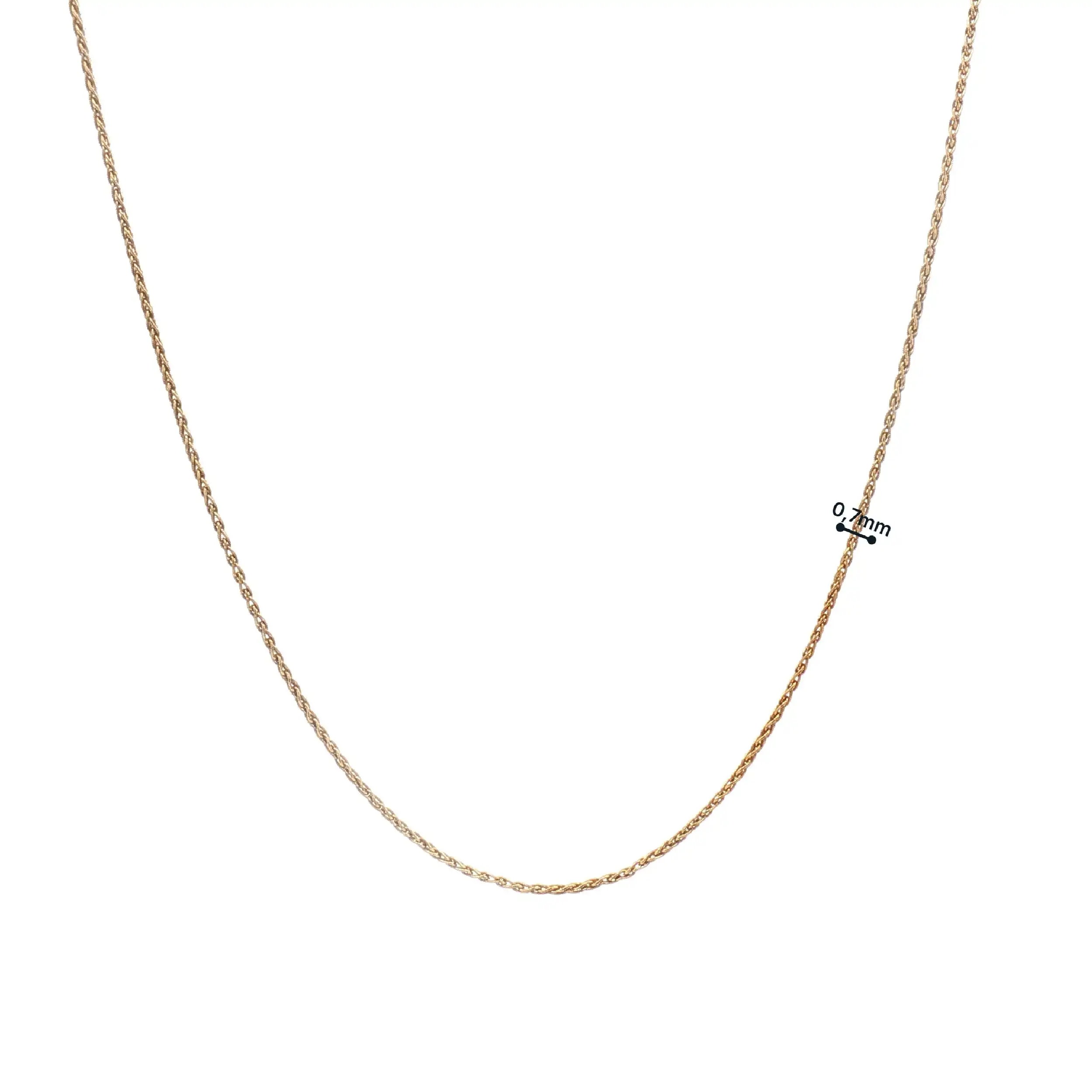 Zopfkette Gelbgold