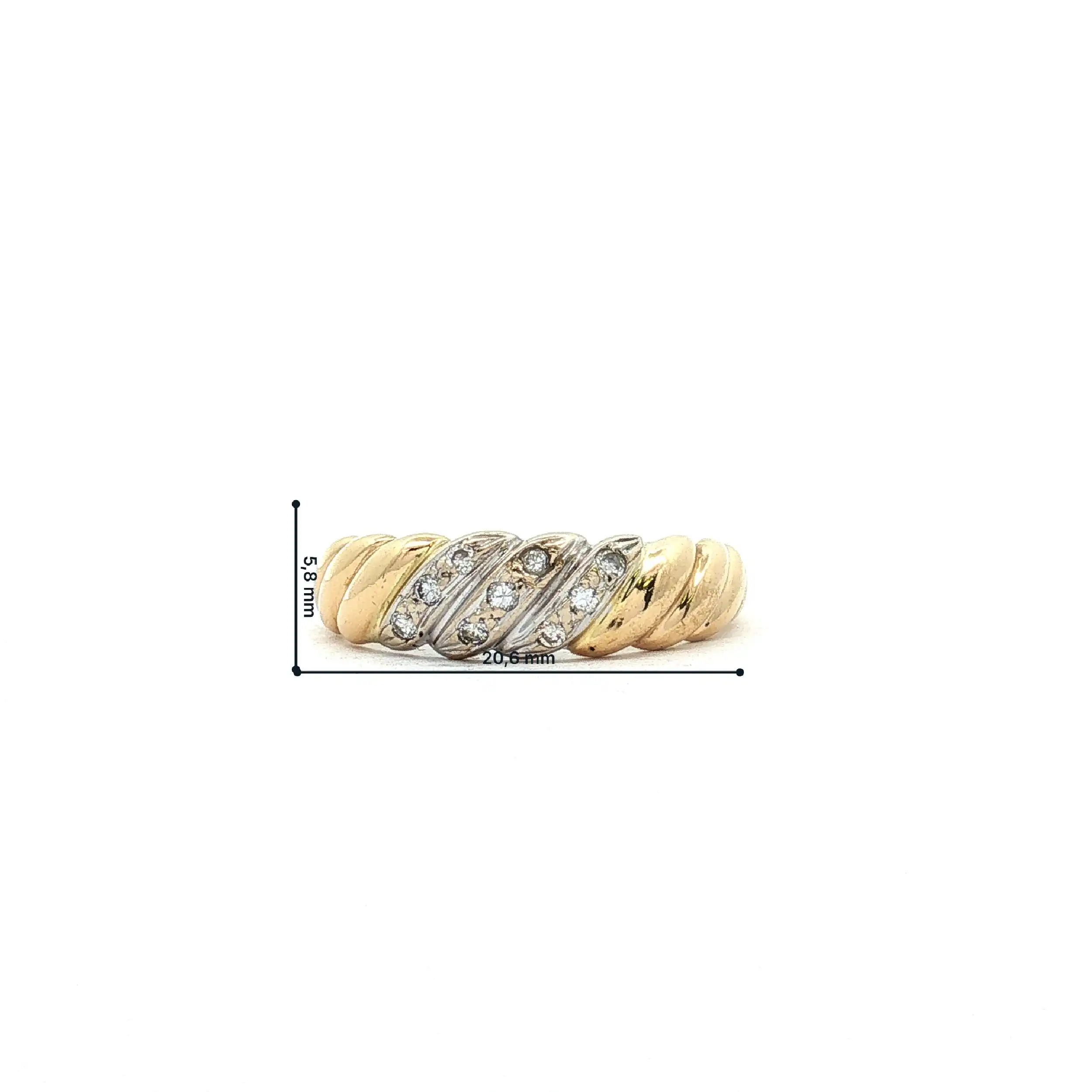 Ring Bicolor mit Brillanten
