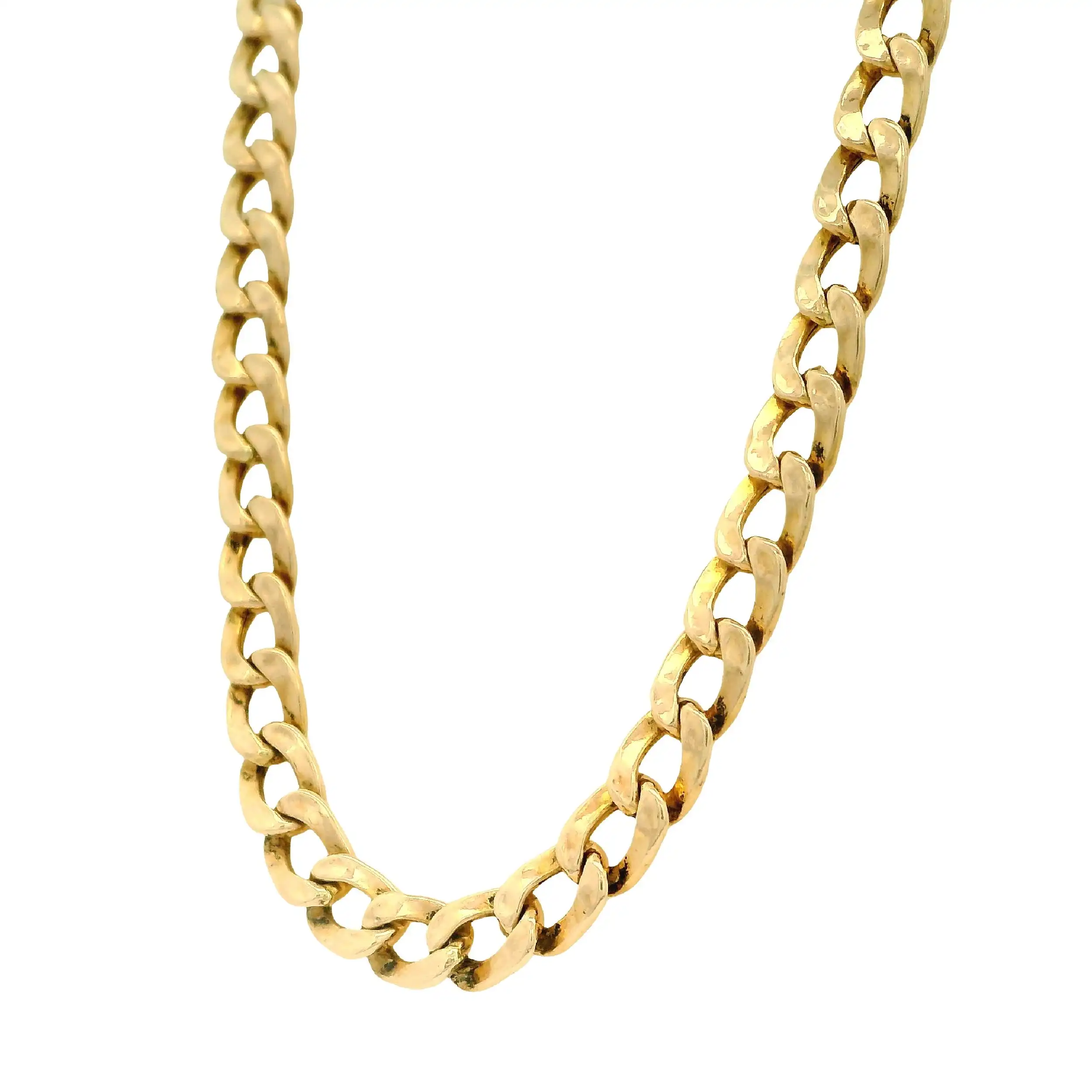 Panzerkette Gelbgold halbmassiv