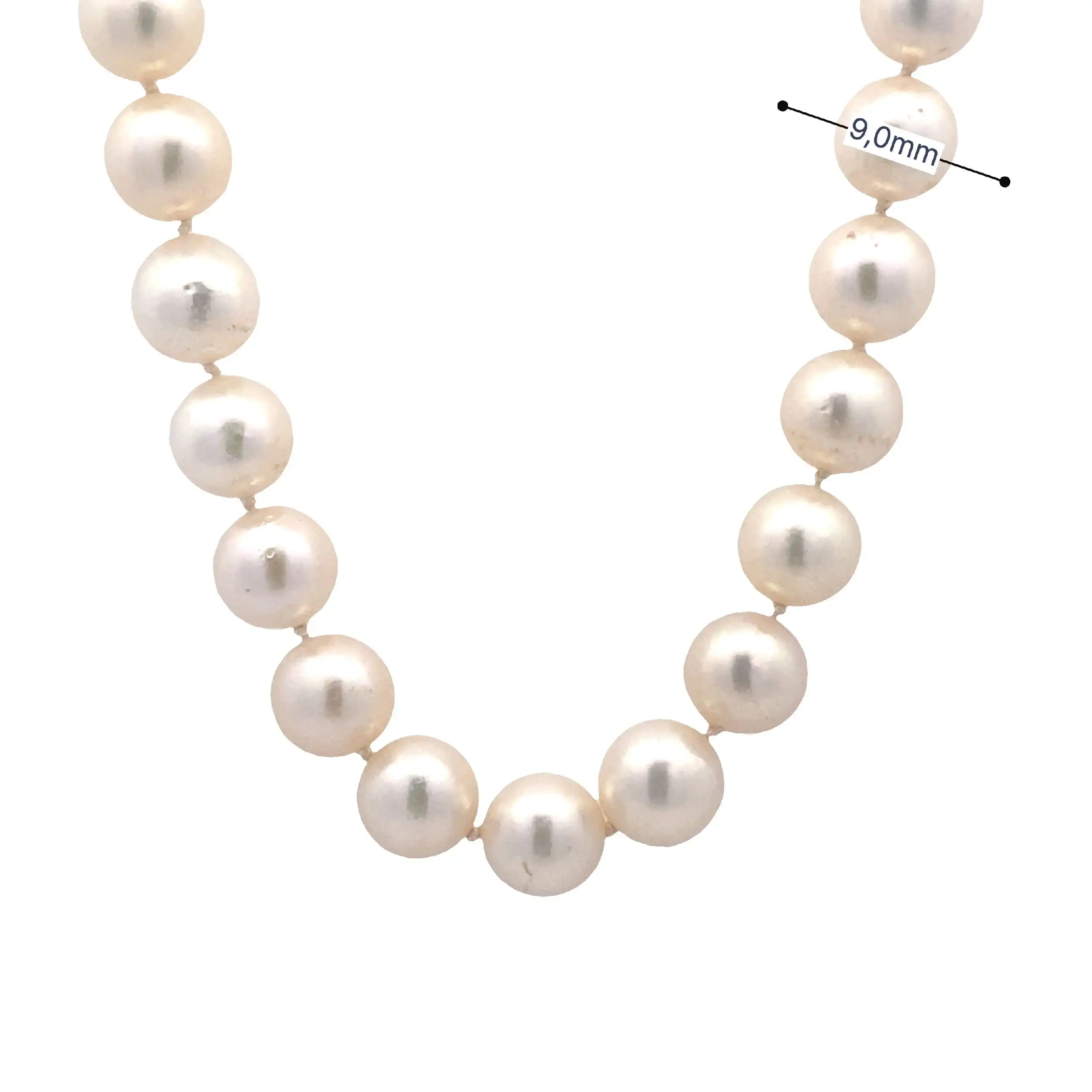Perlenkette mit Verschluss Gelbgold und Brillanten Perlenkette mit Verschluss Gelbgold und Brillanten