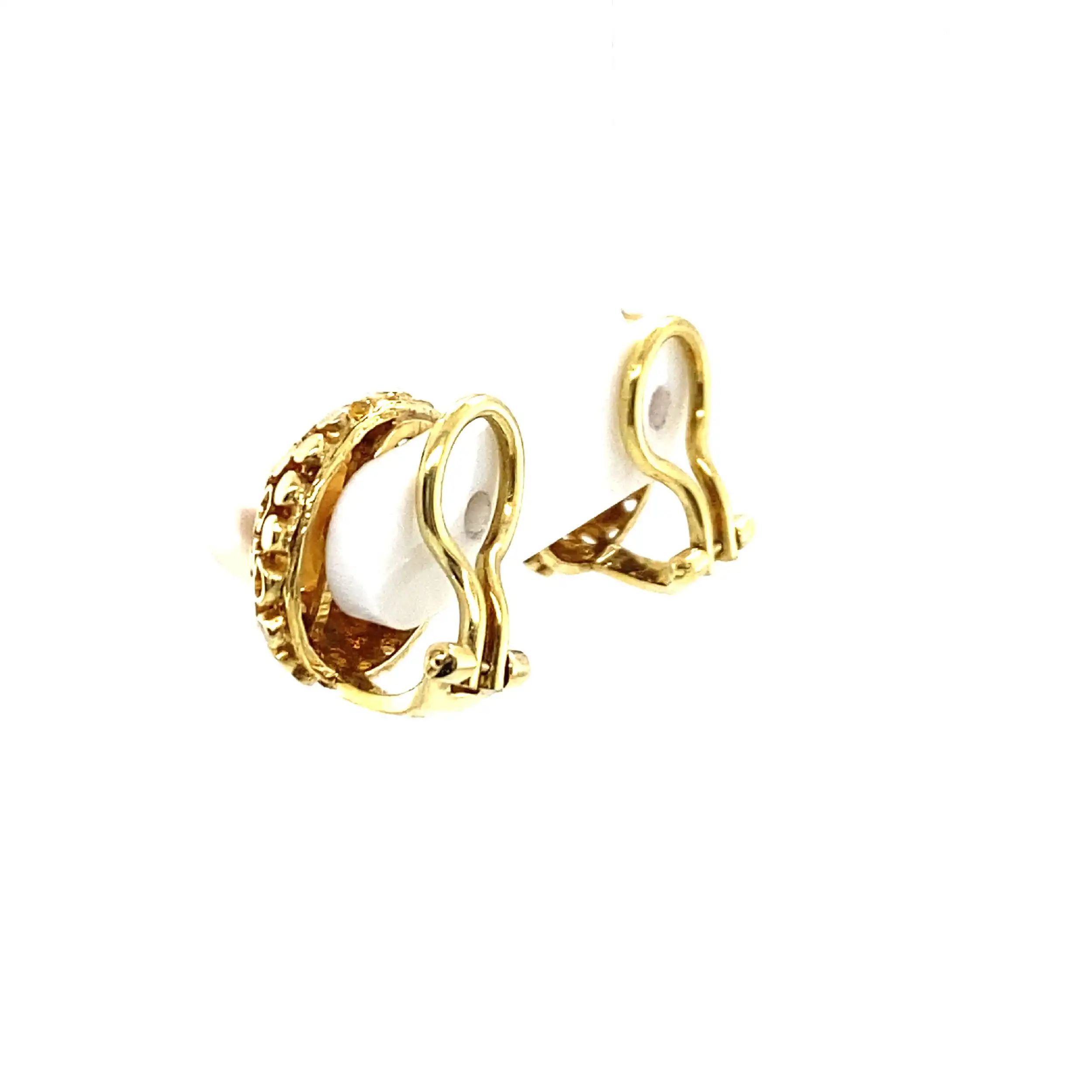 Paar Ohrclips Gelbgold mit Perle Paar Ohrclips Gelbgold mit Perle