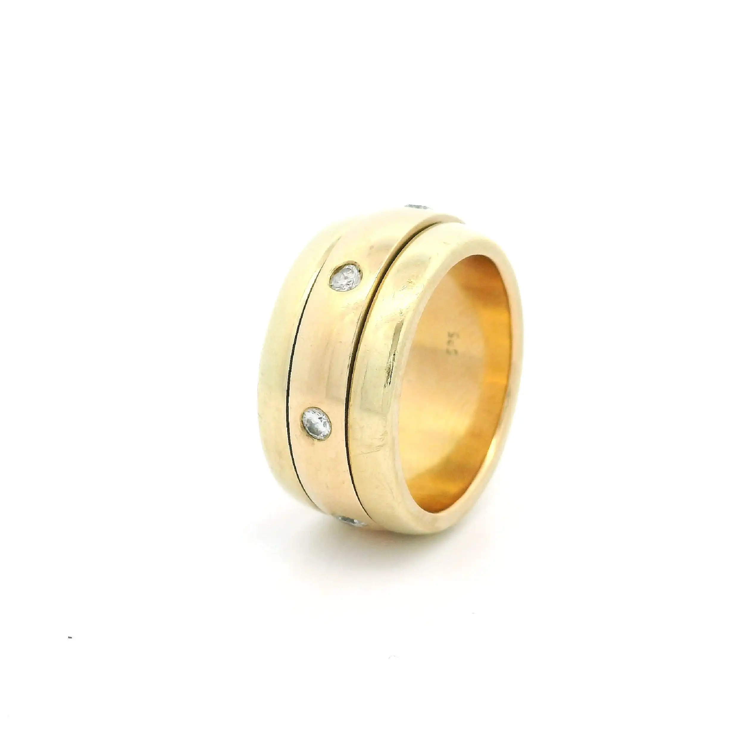 Rollring Gelbgold mit Brillanten