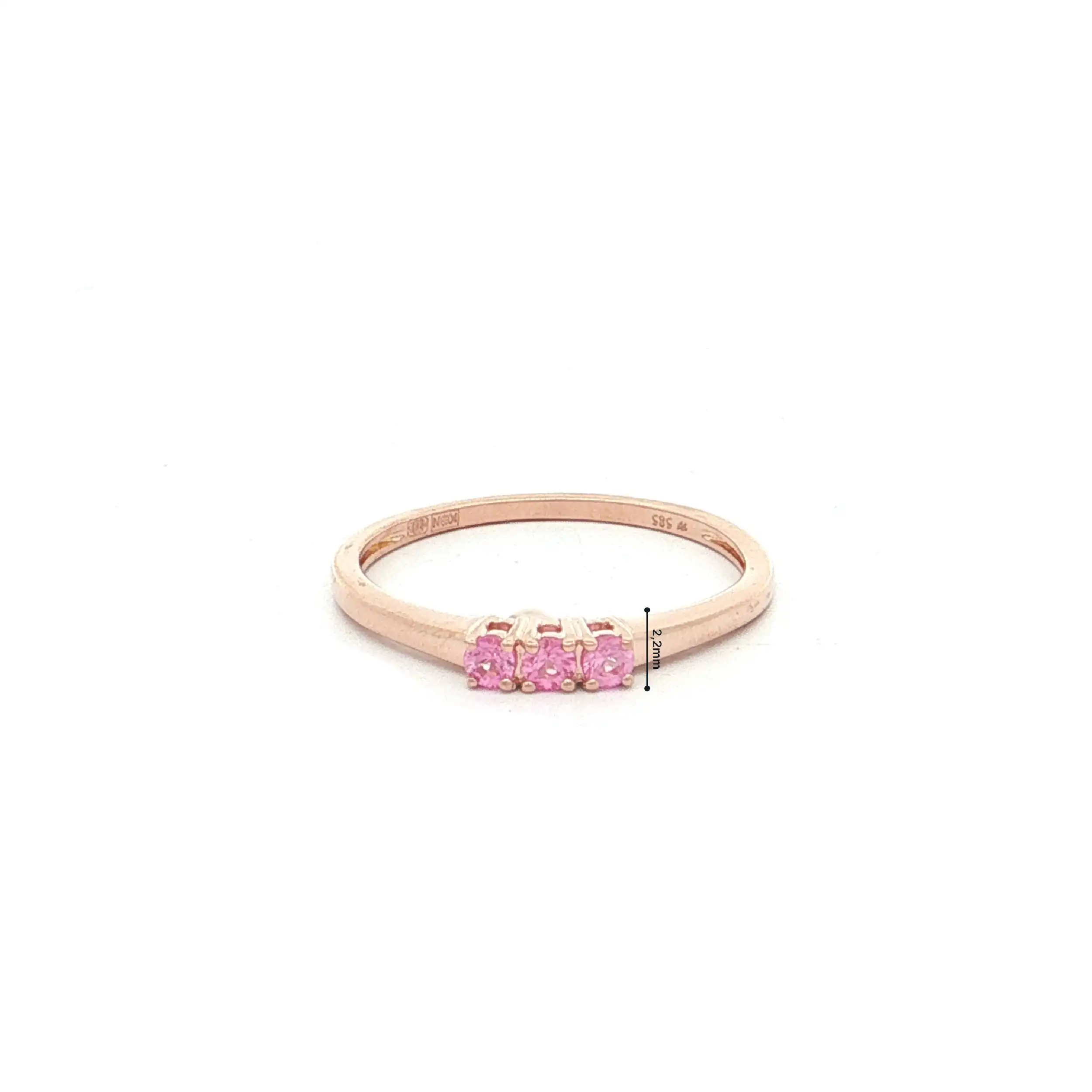 Ring Roségold mit pinken Farbsteinen Ring Roségold mit pinken Farbsteinen