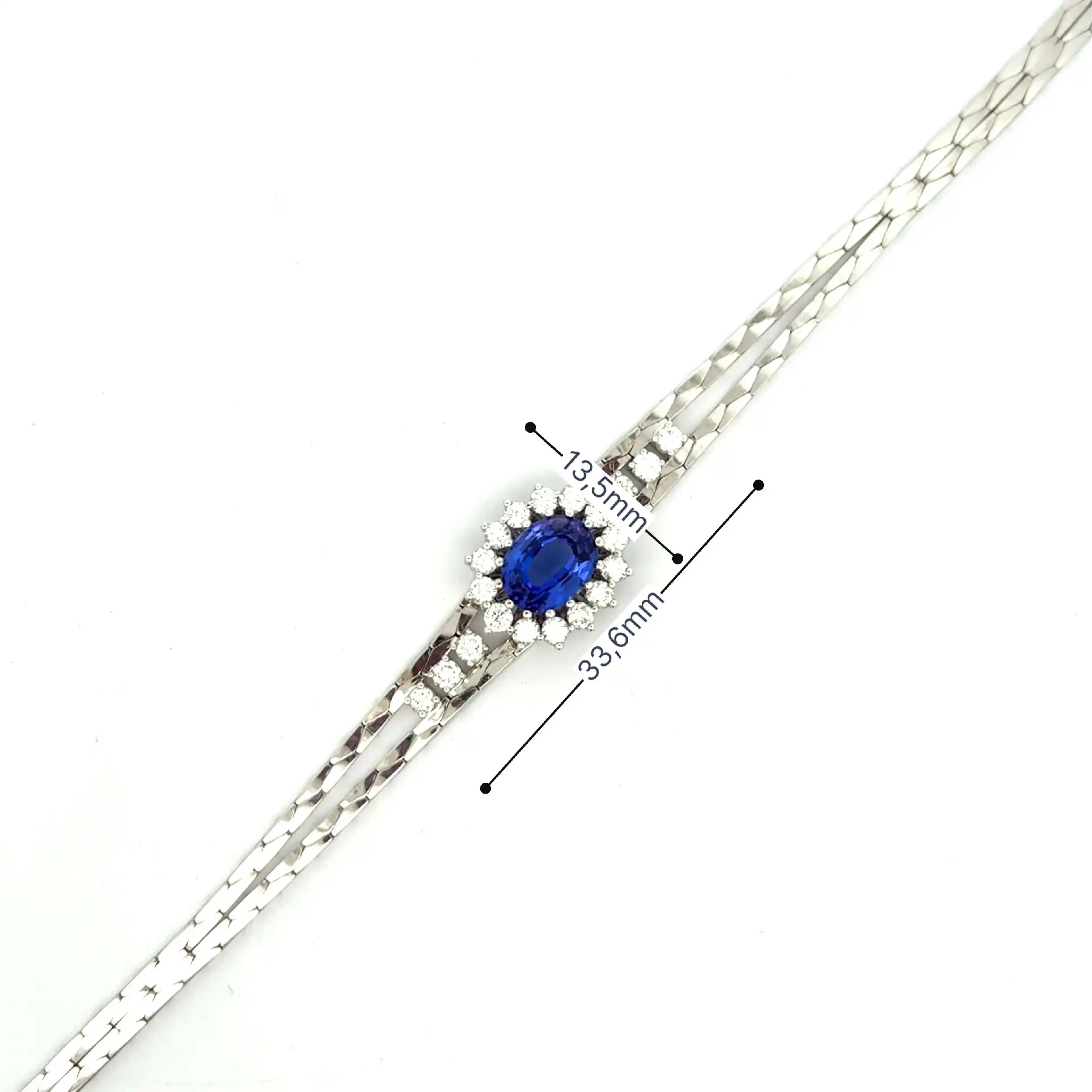 Armband Weißgold mit Tansanit & Brillanten Armband Weißgold mit Tansanit & Brillanten
