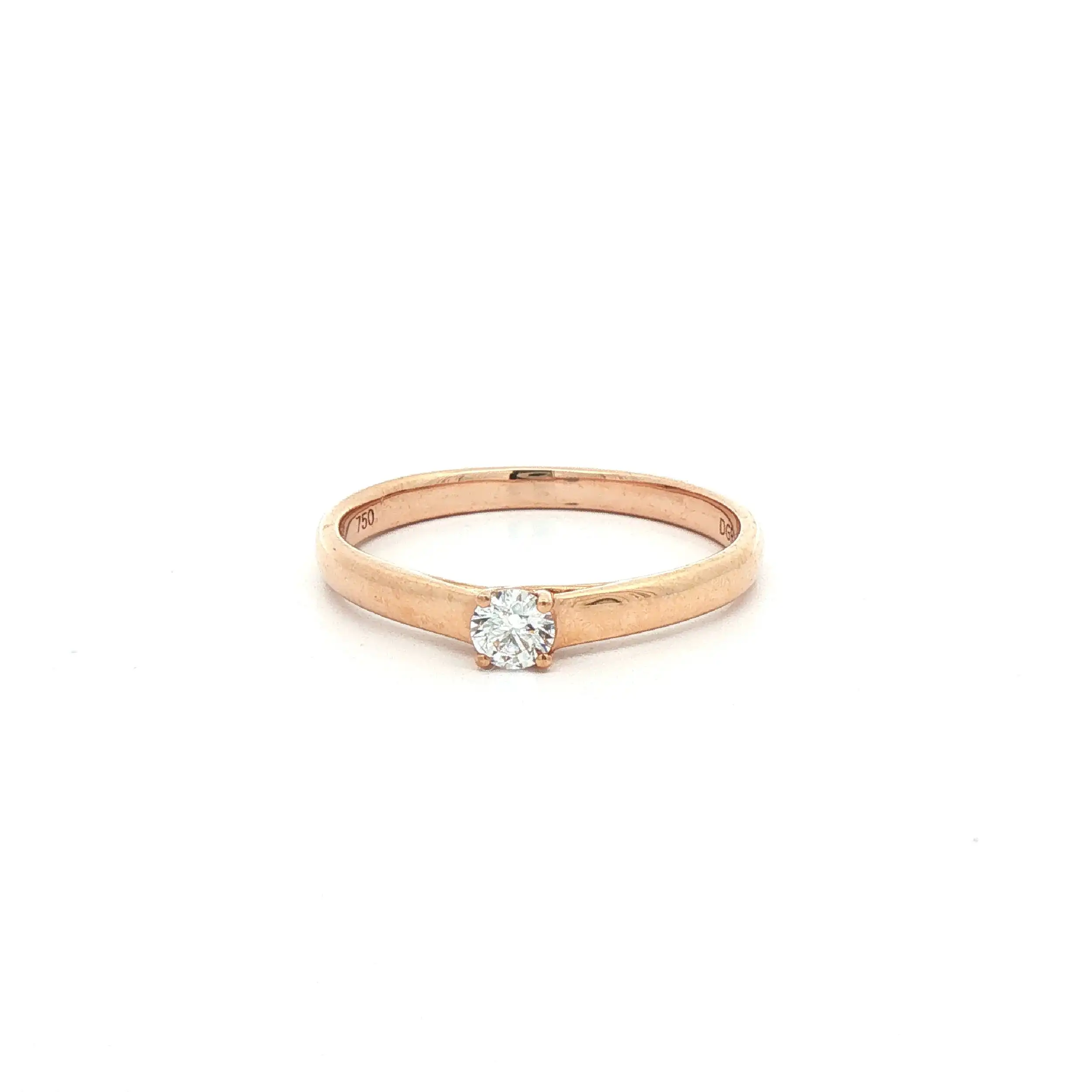 Solitärring Roségold mit Brillant 0,15ct Solitärring Roségold mit Brillant 0,15ct