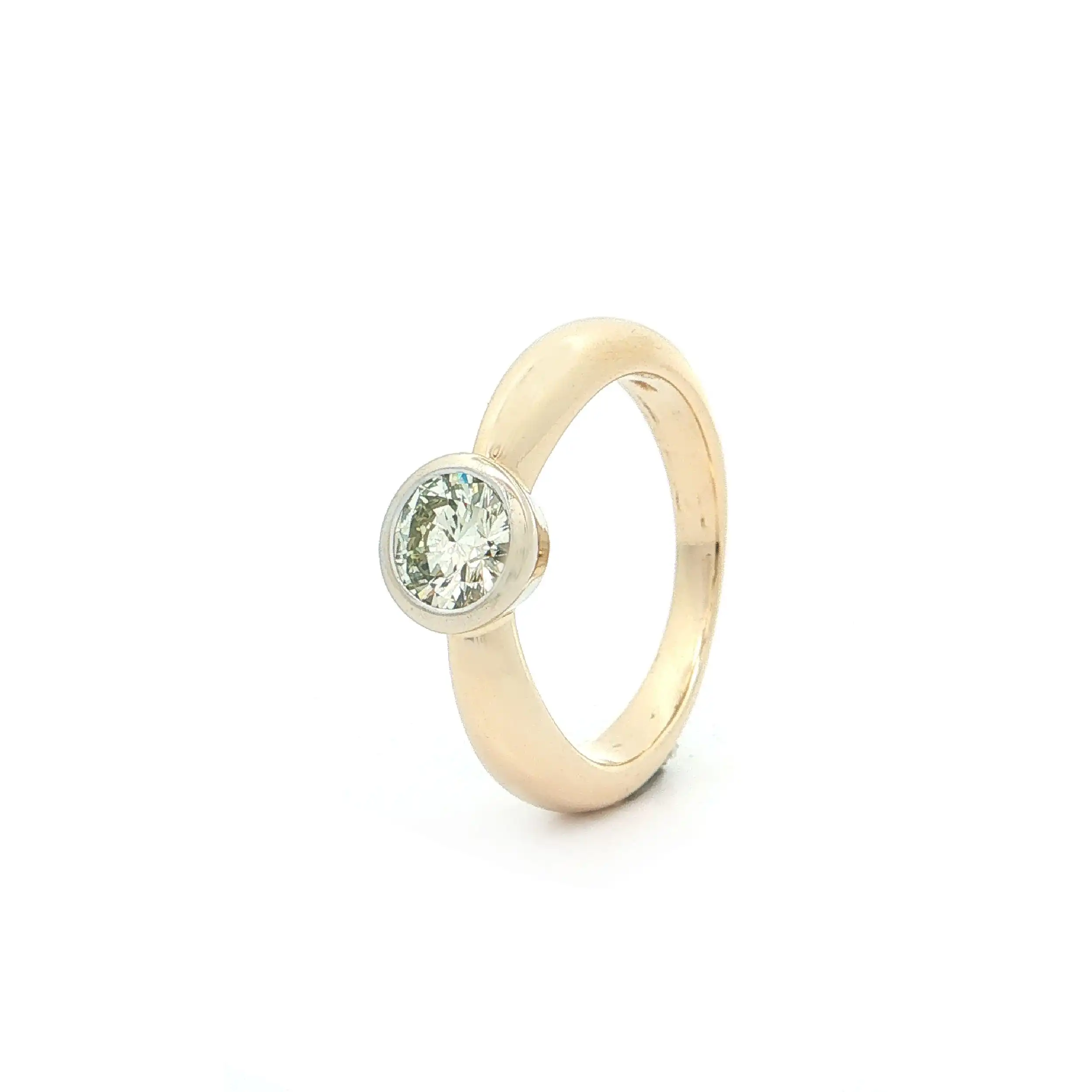 Ring Bicolor mit Brillant