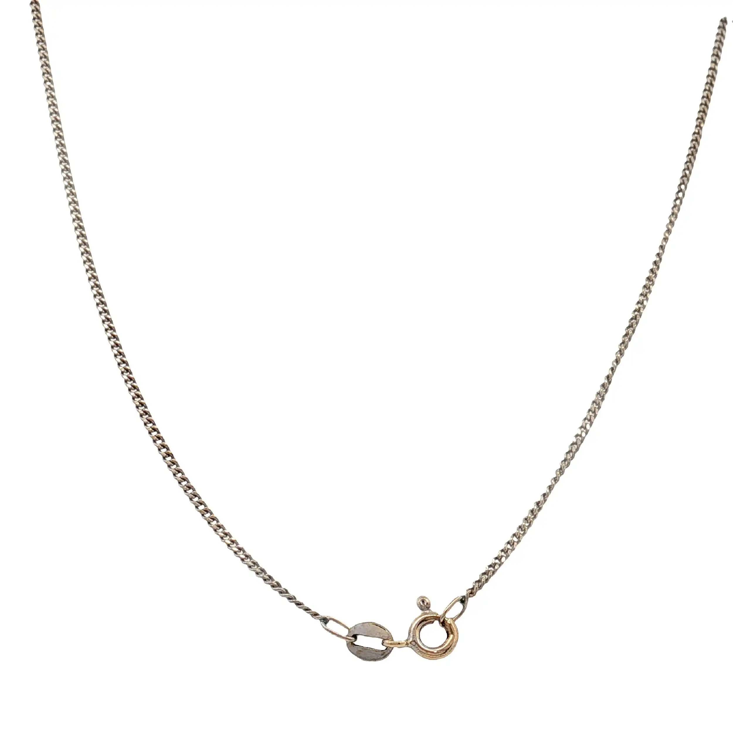 Kette Weißgold mit Anhänger Opal Doublette