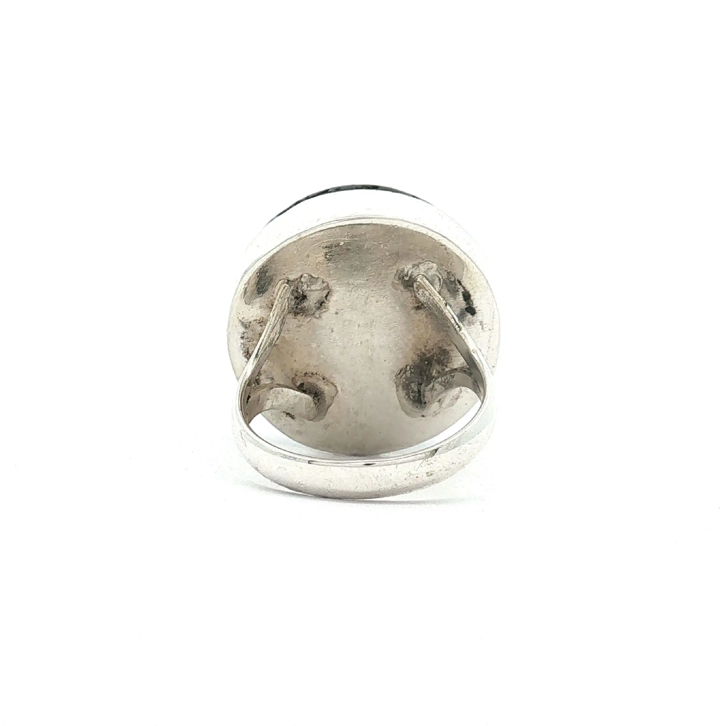 Ring Silber mit schwarzem Lava Stein