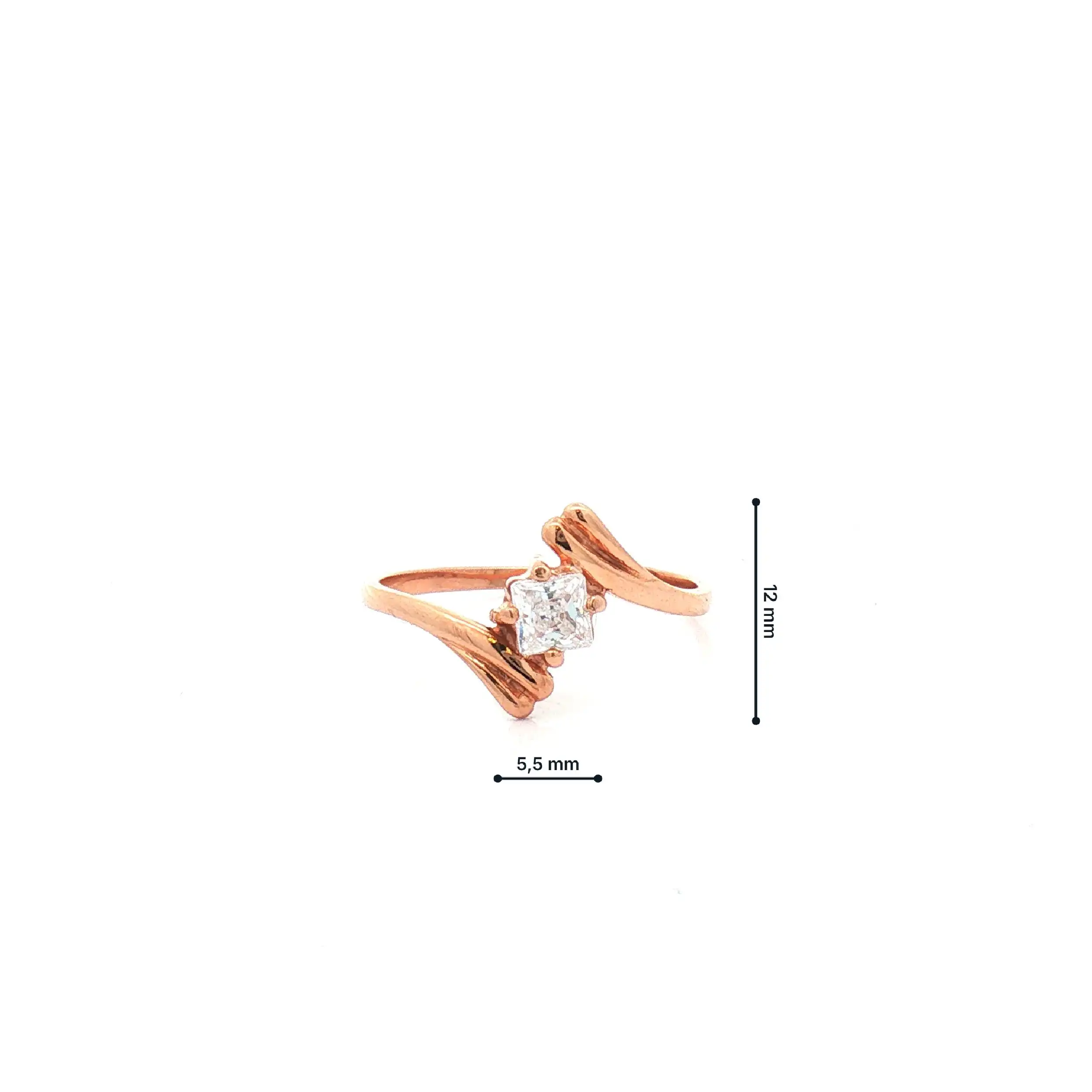 Ring Rotgold mit Zirkonia Ring Rotgold mit Zirkonia