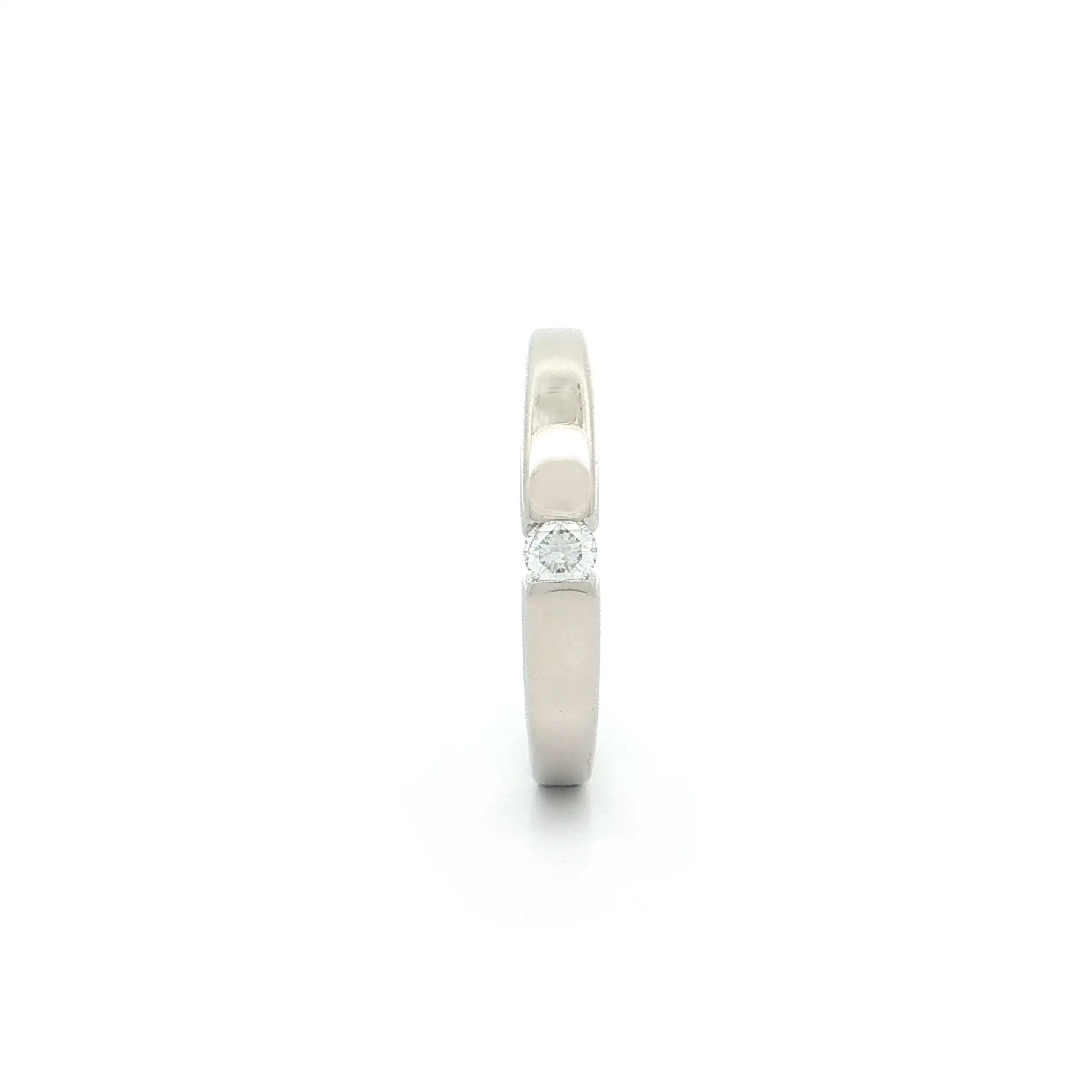 Ring Weißgold mit Brillant "Christ"