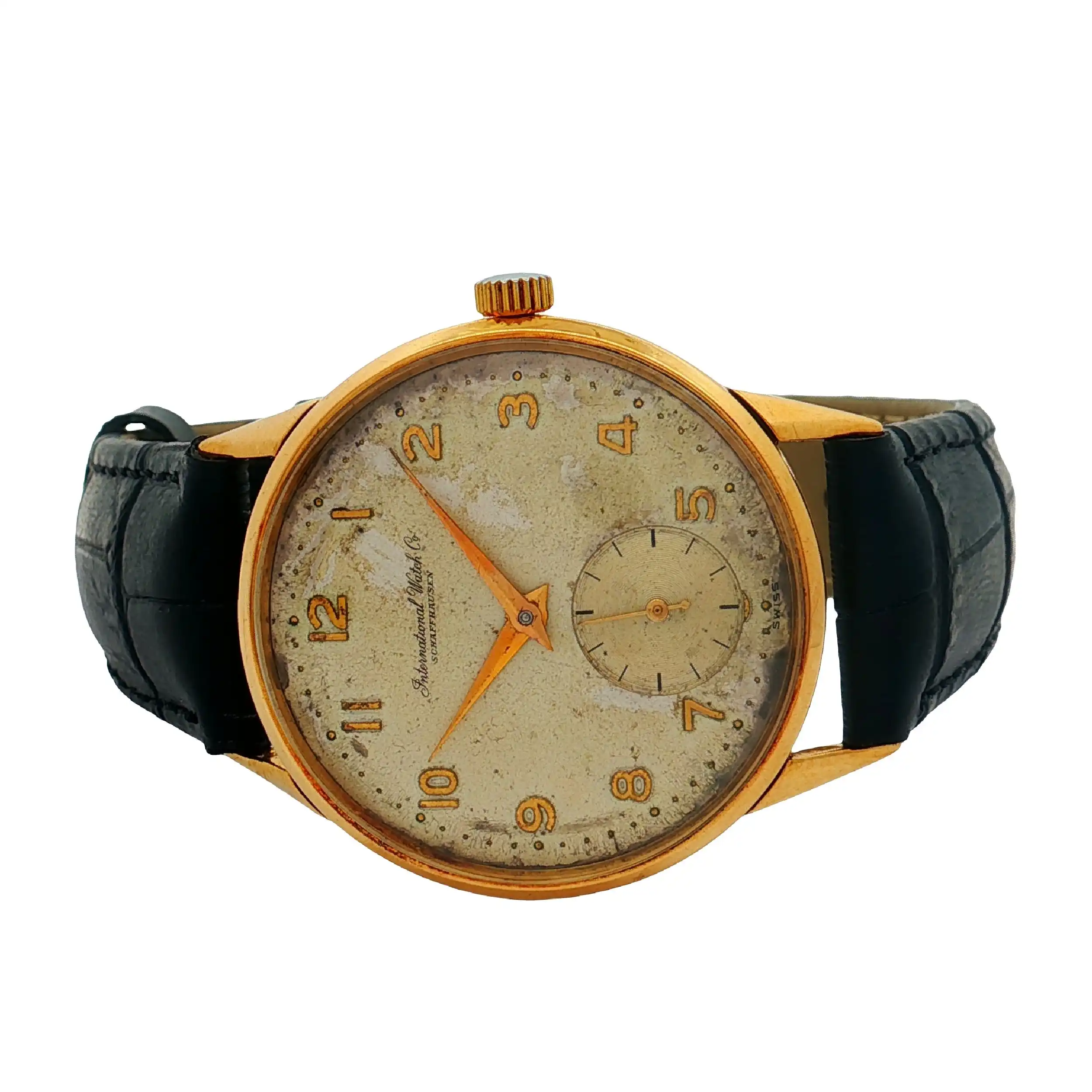 Herrenuhr IWC 18K Gold ca  1951 Kal. 88