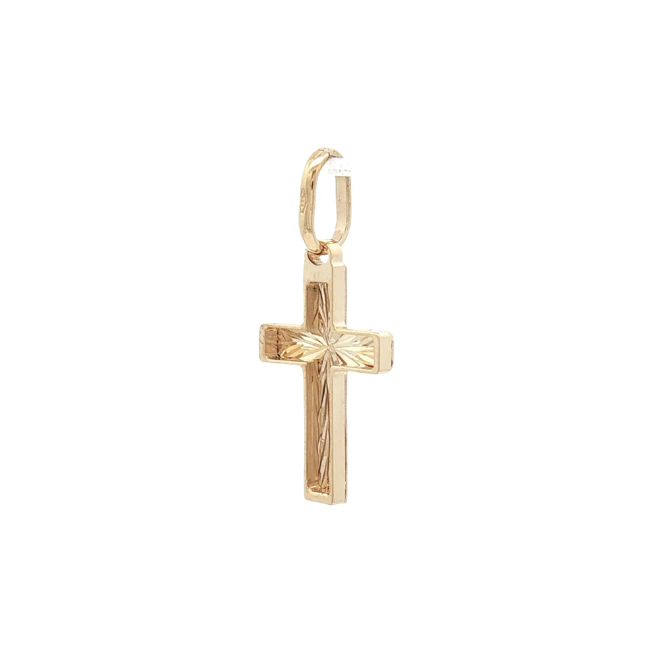 Kreuzanhänger Gelbgold