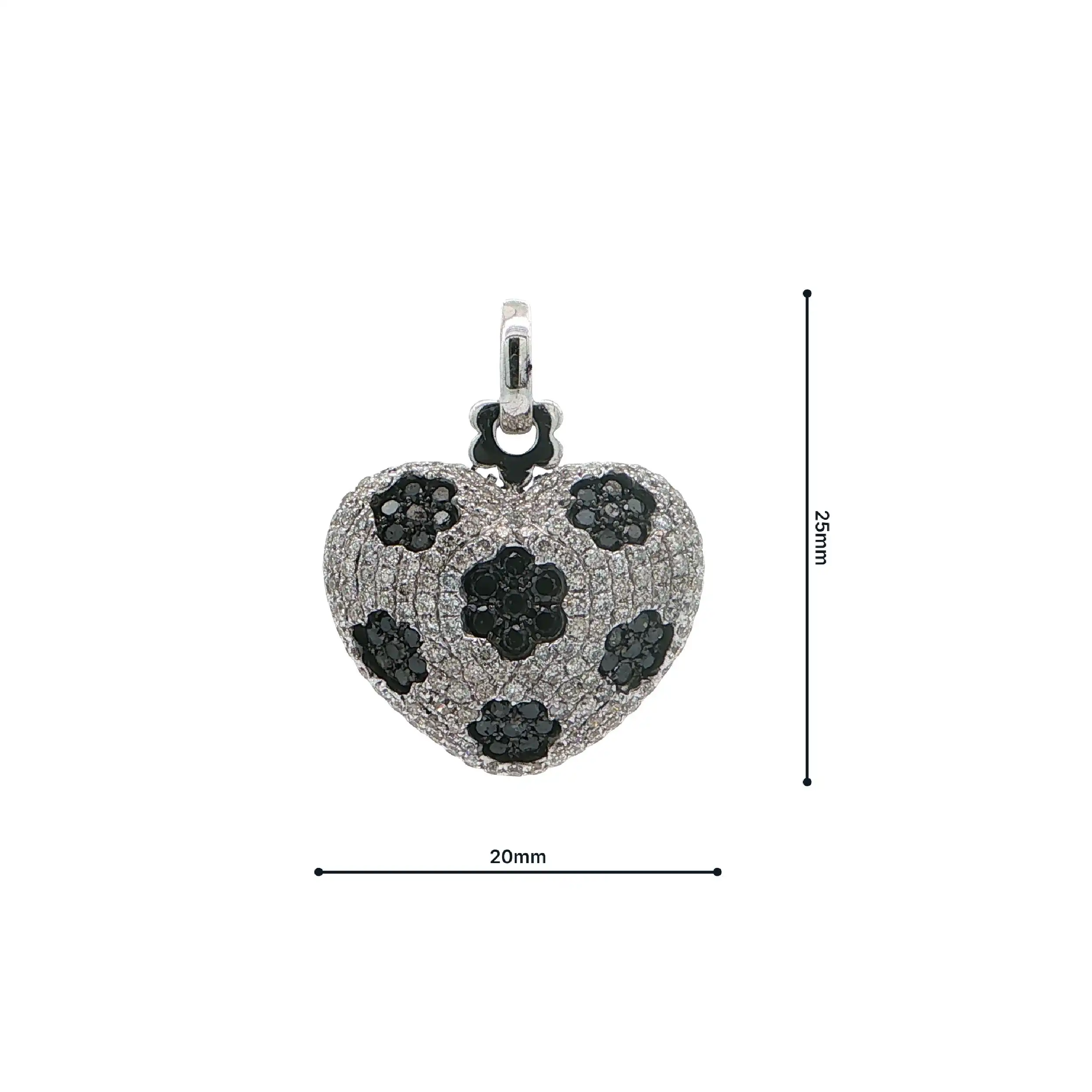 Anhänger Weißgold Herz mit Brillanten & Fancy Diamonds Anhänger Weißgold Herz mit Brillanten & Fancy Diamonds