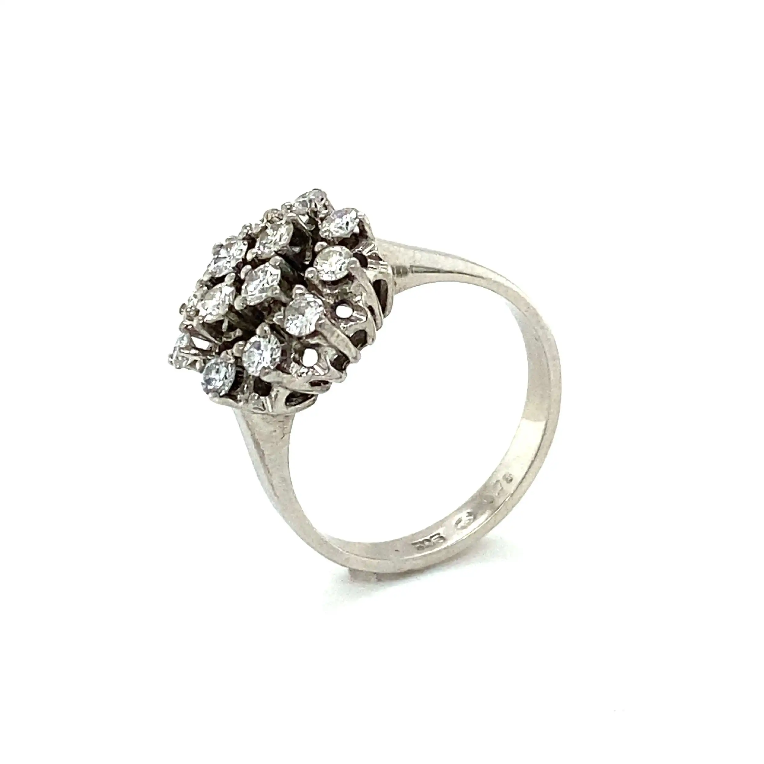 Ring Weißgold mit Brillanten, graviert mit 0,78ct Ring Weißgold mit Brillanten, graviert mit 0,78ct