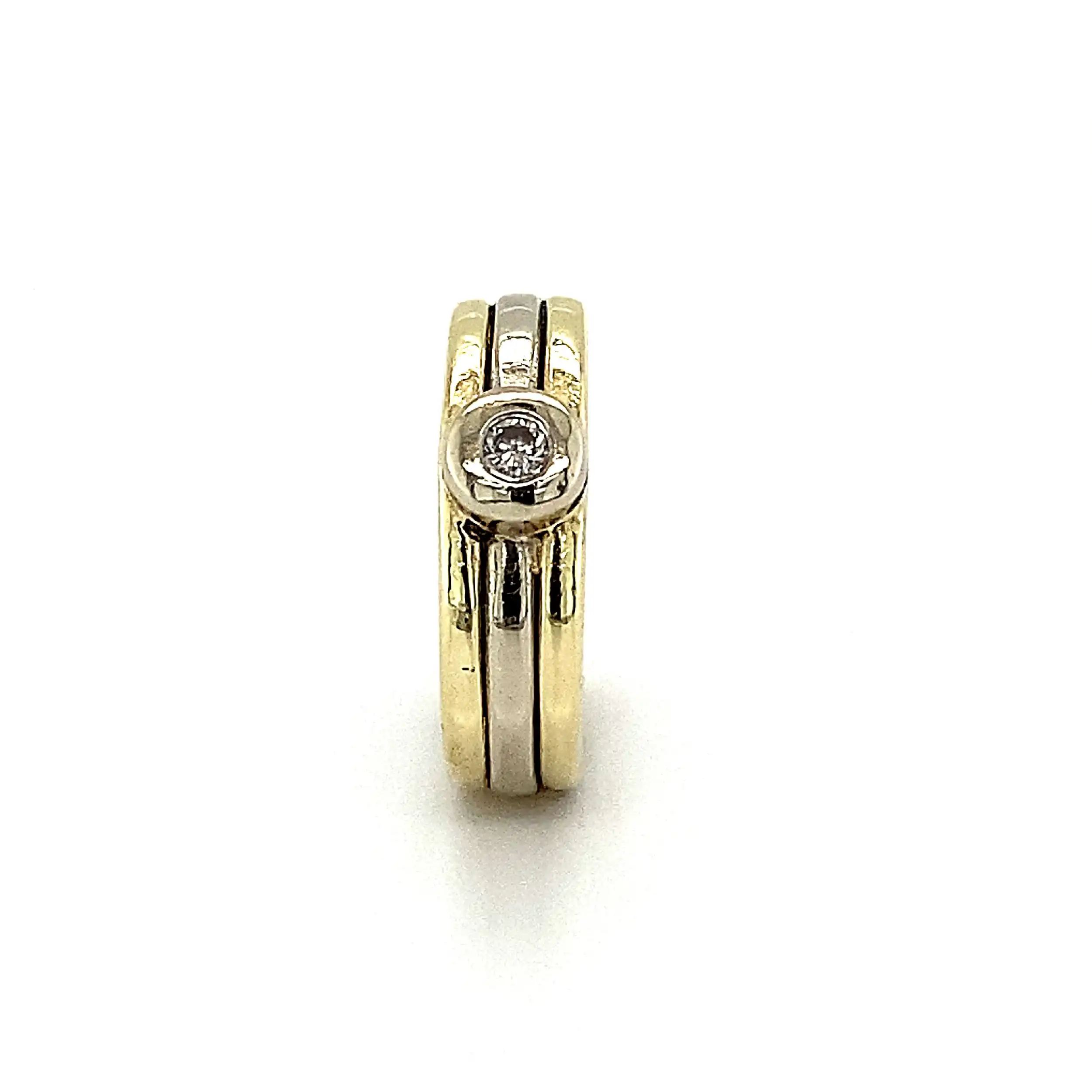 Ring Bicolor mit Brillant Ring Bicolor mit Brillant