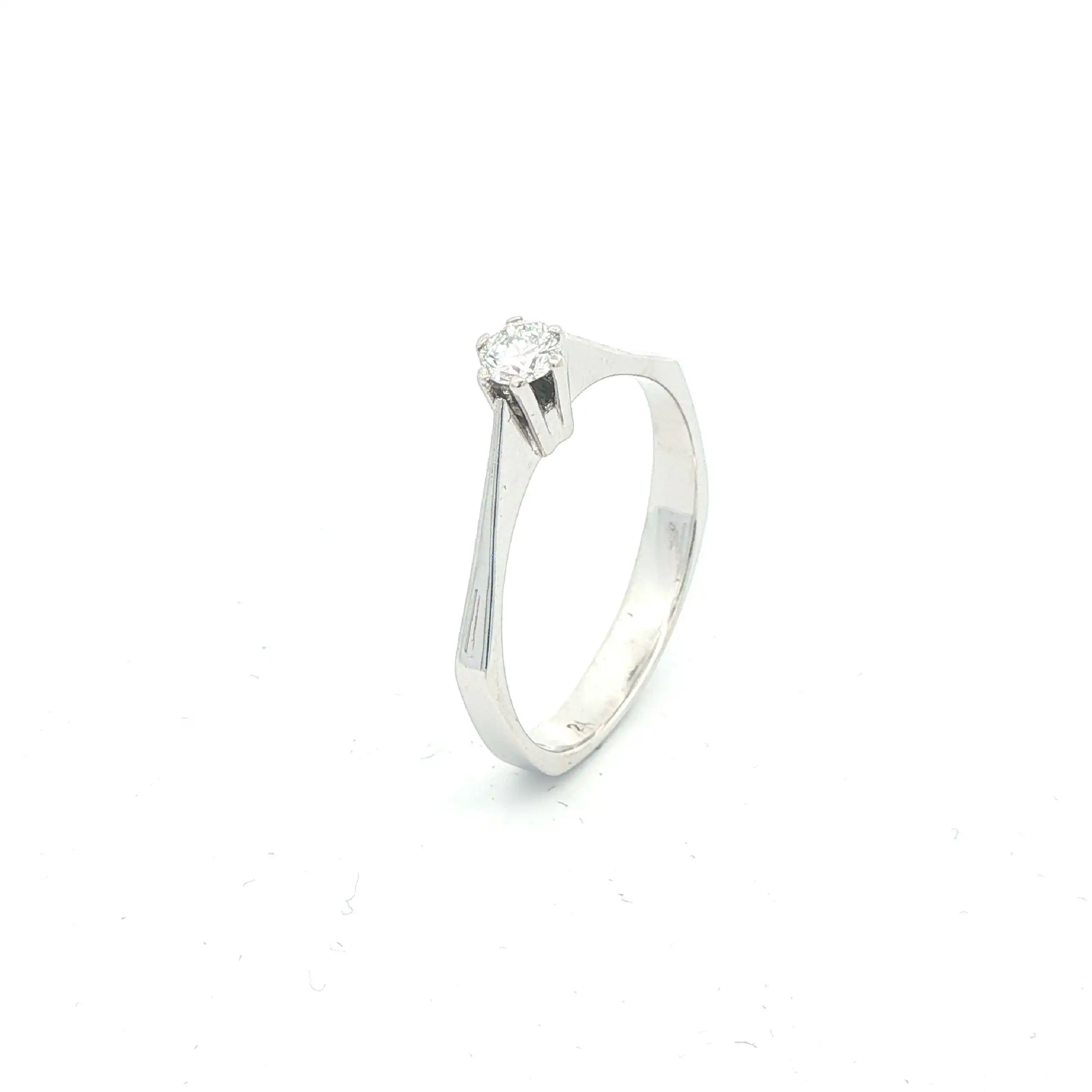 Ring Weißgold mit Brillant Solitär