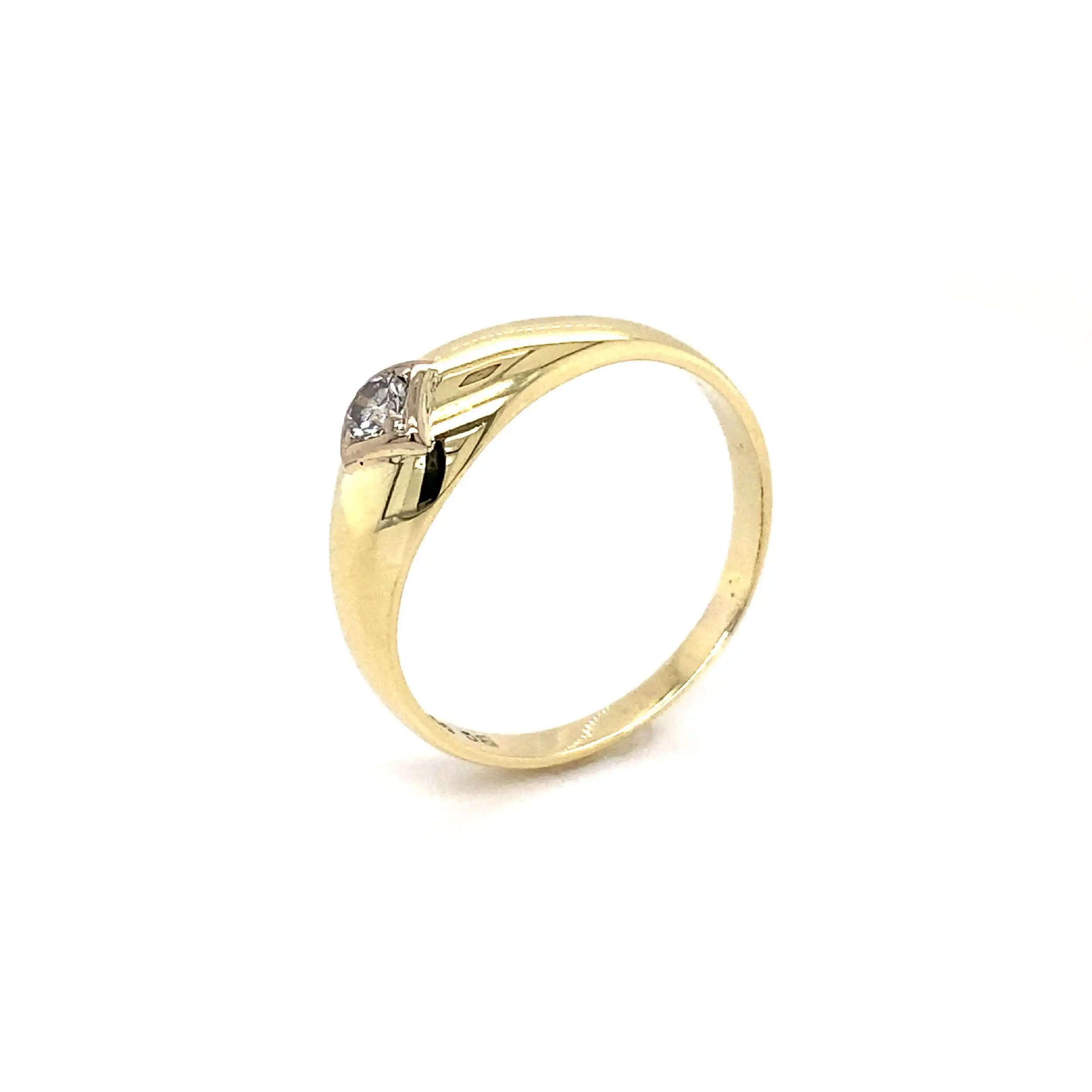 Ring Gelbgold mit Brillant Ring Gelbgold mit Brillant