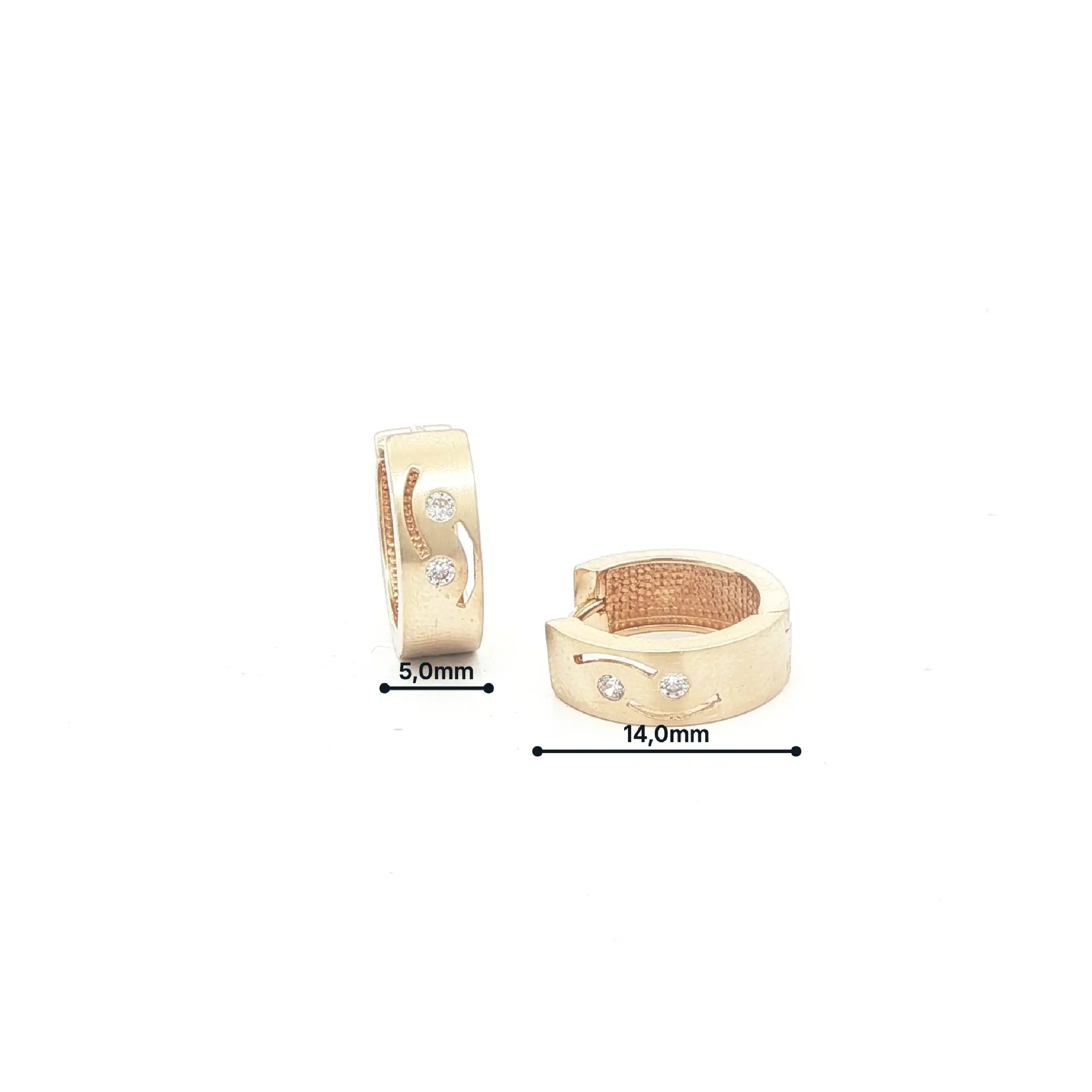 Creolen Gelbgold mit Zirkonia