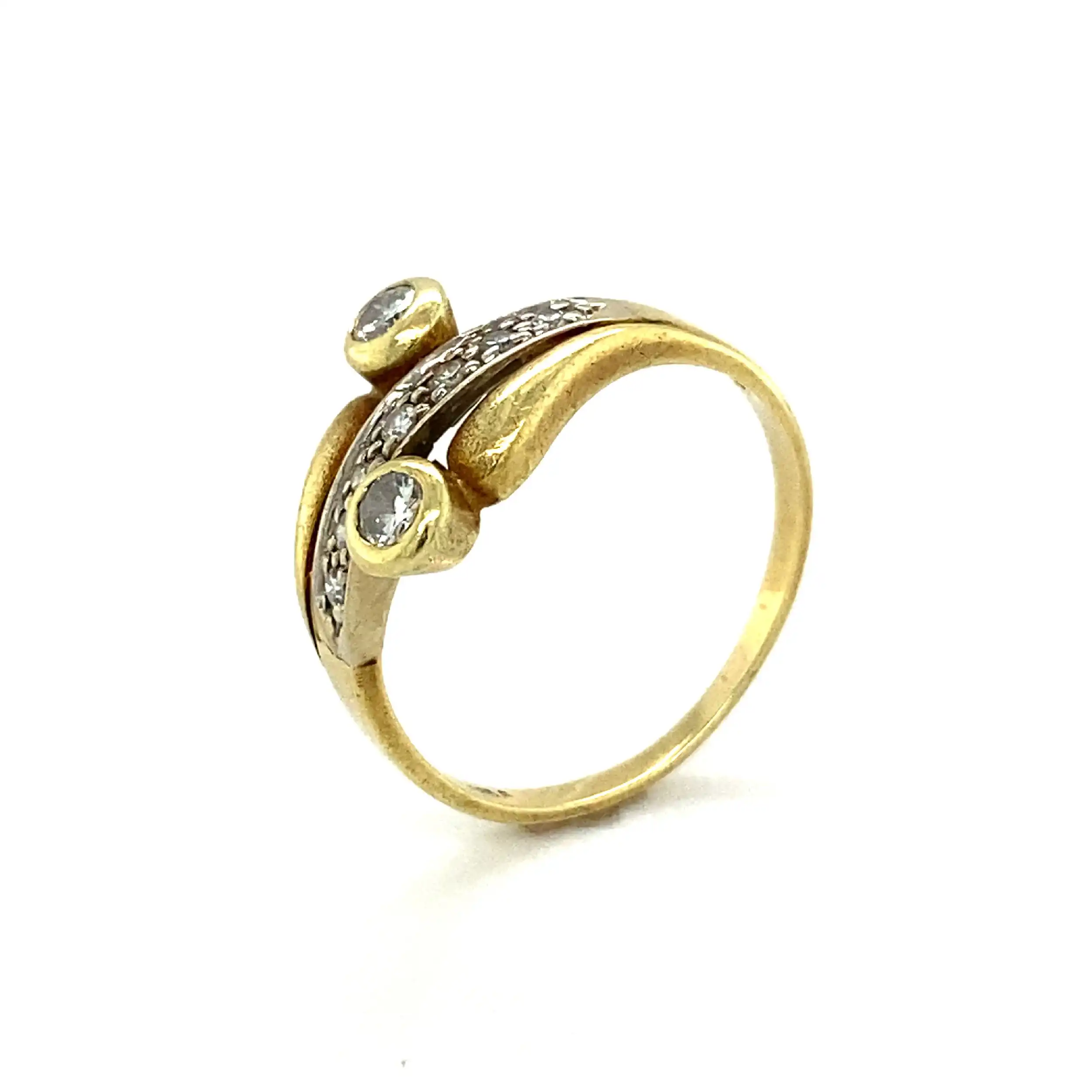 Ring Gelbgold mit Diamanten und Brillanten Ring Gelbgold mit Diamanten und Brillanten