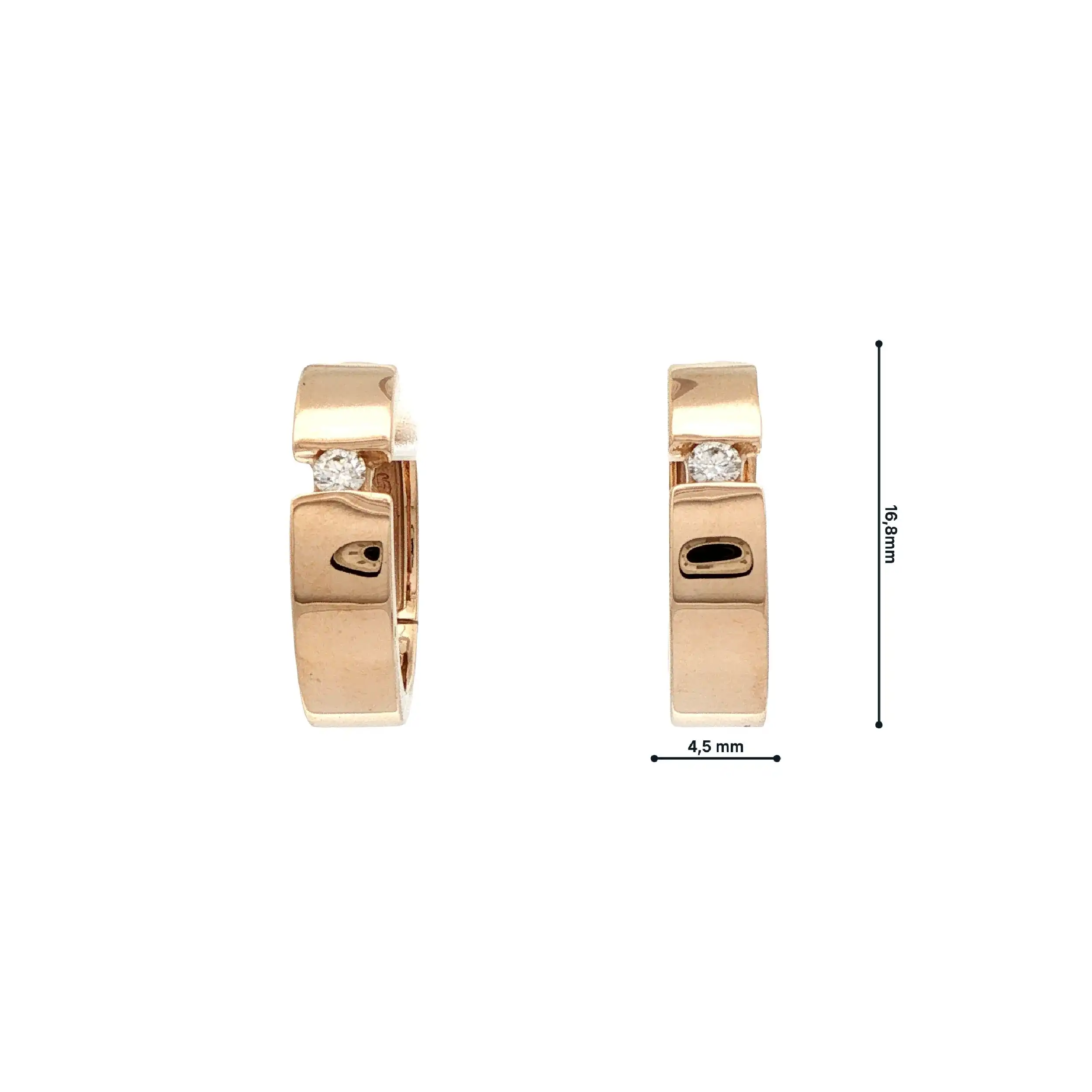 Creolen Gelbgold mit Brillanten
