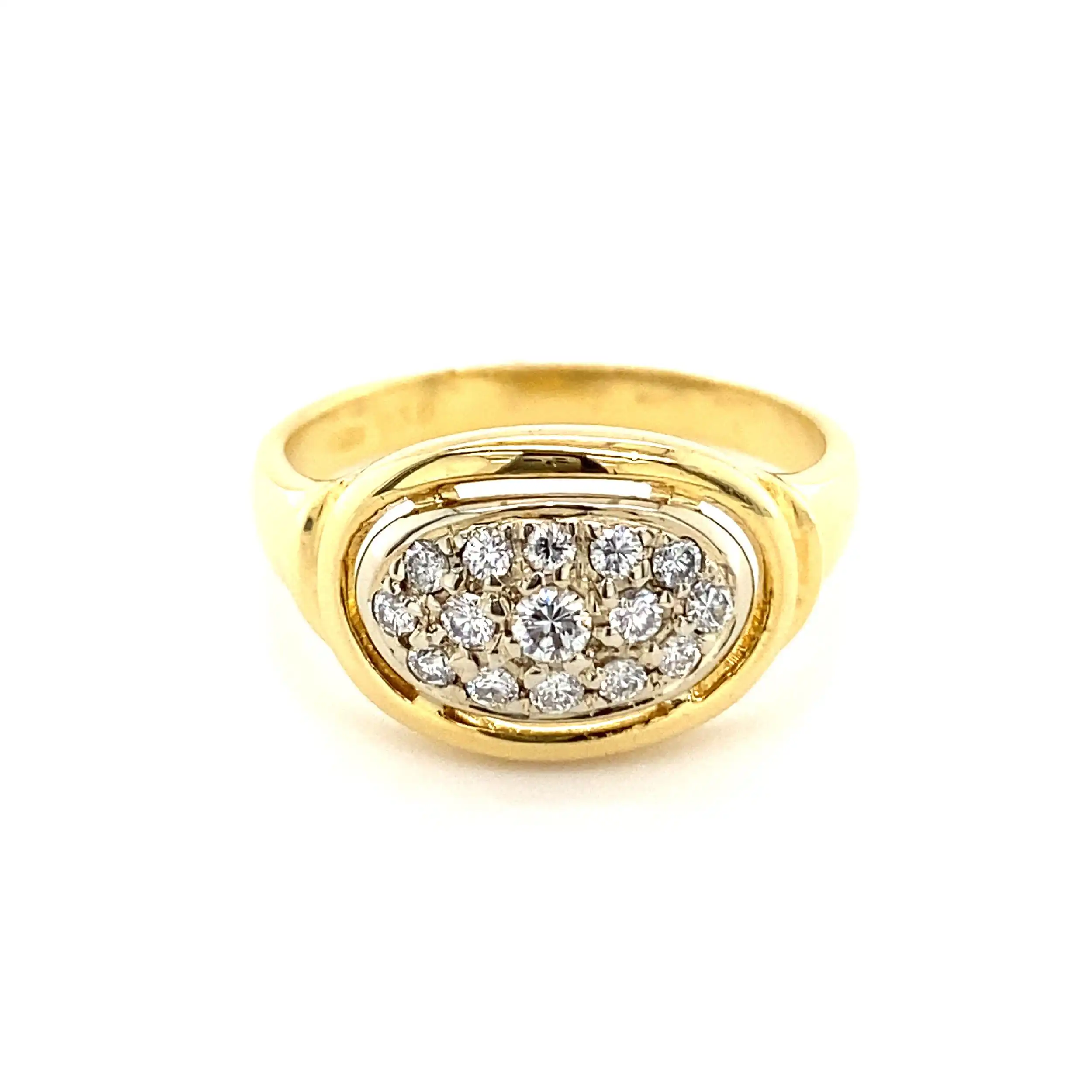 Ring Gelbgold mit Brillanten, graviert mit 0,30ct. Ring Gelbgold mit Brillanten, graviert mit 0,30ct.