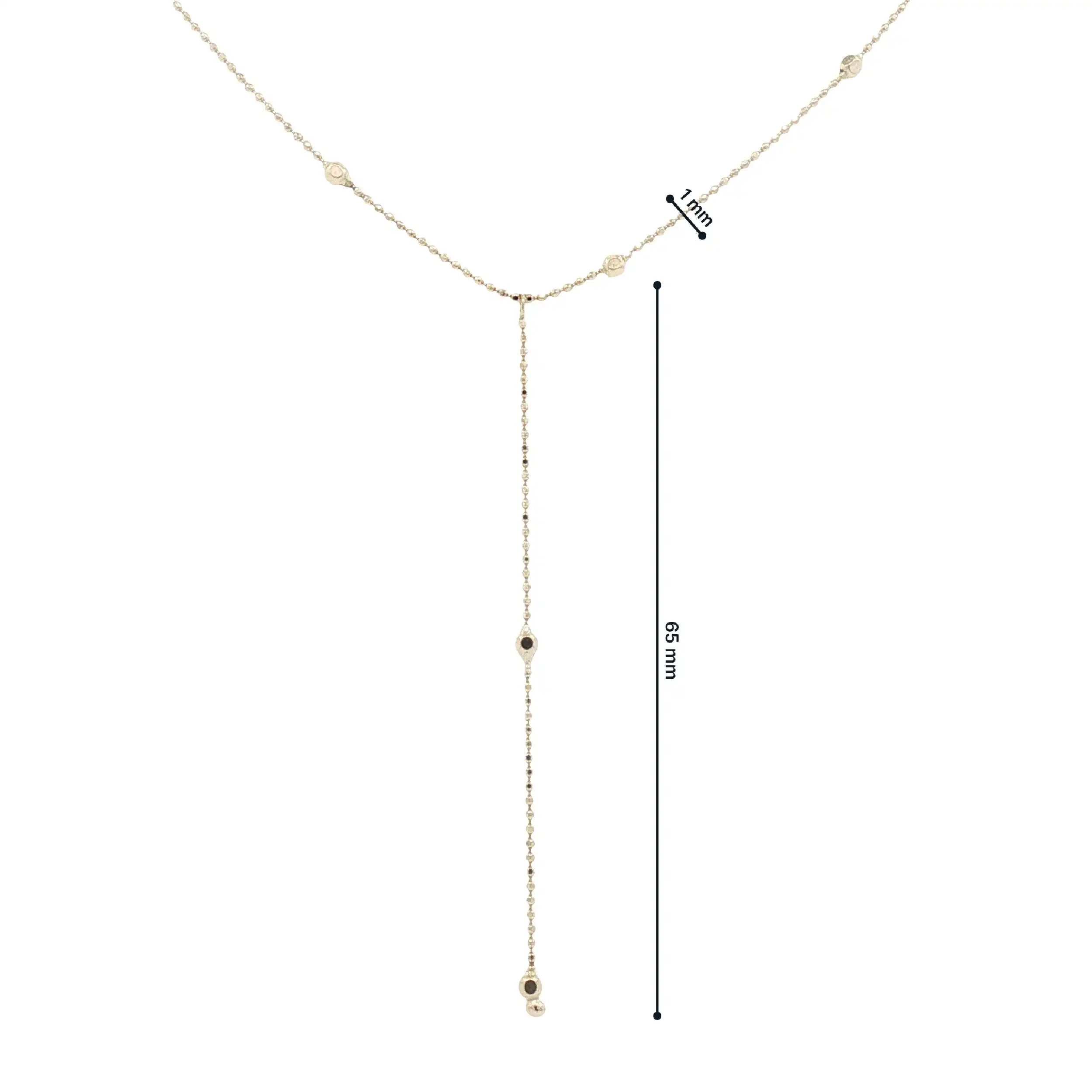 Y-Kügelchenkette Gelbgold Y-Kügelchenkette Gelbgold