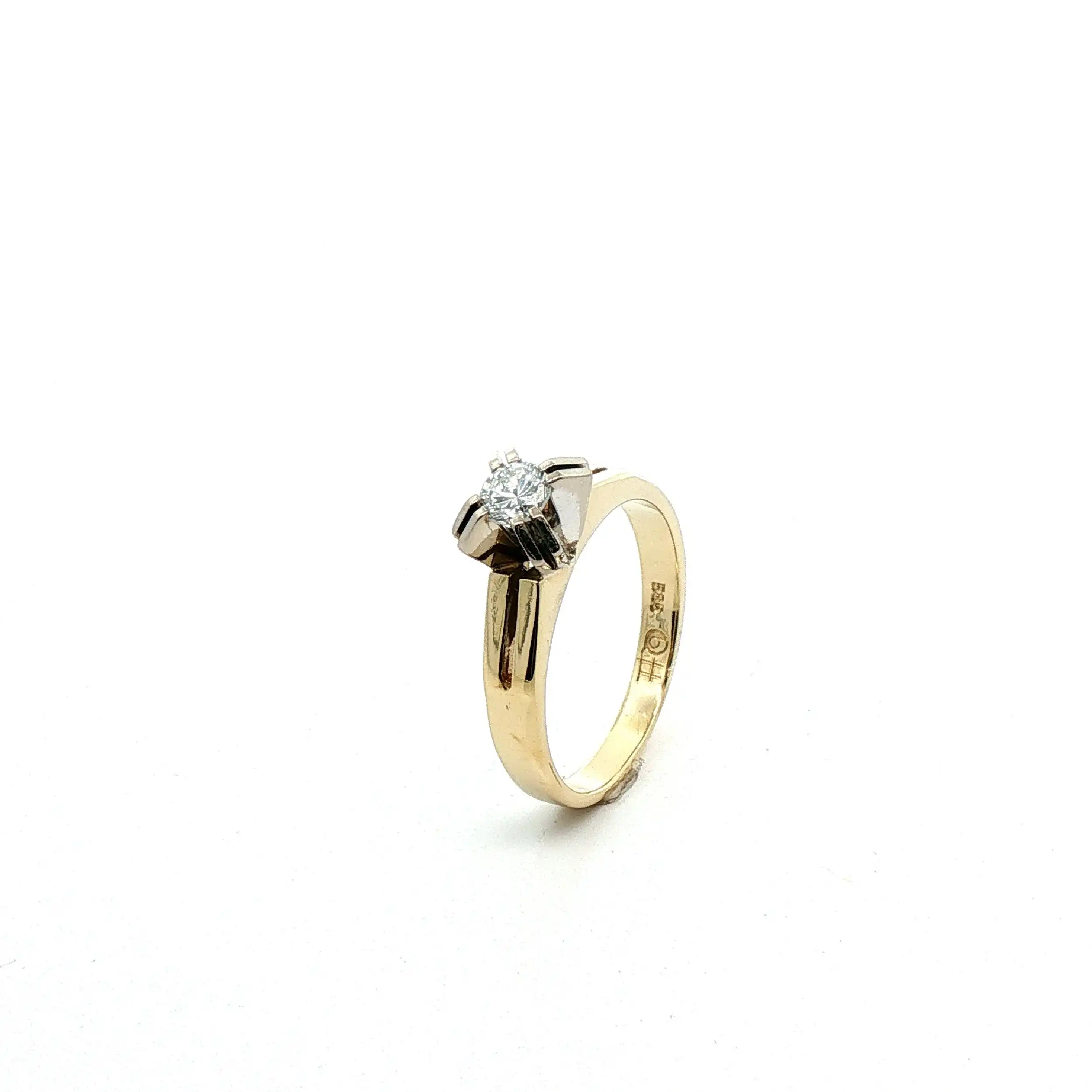 Ring Bicolor mit Brillant