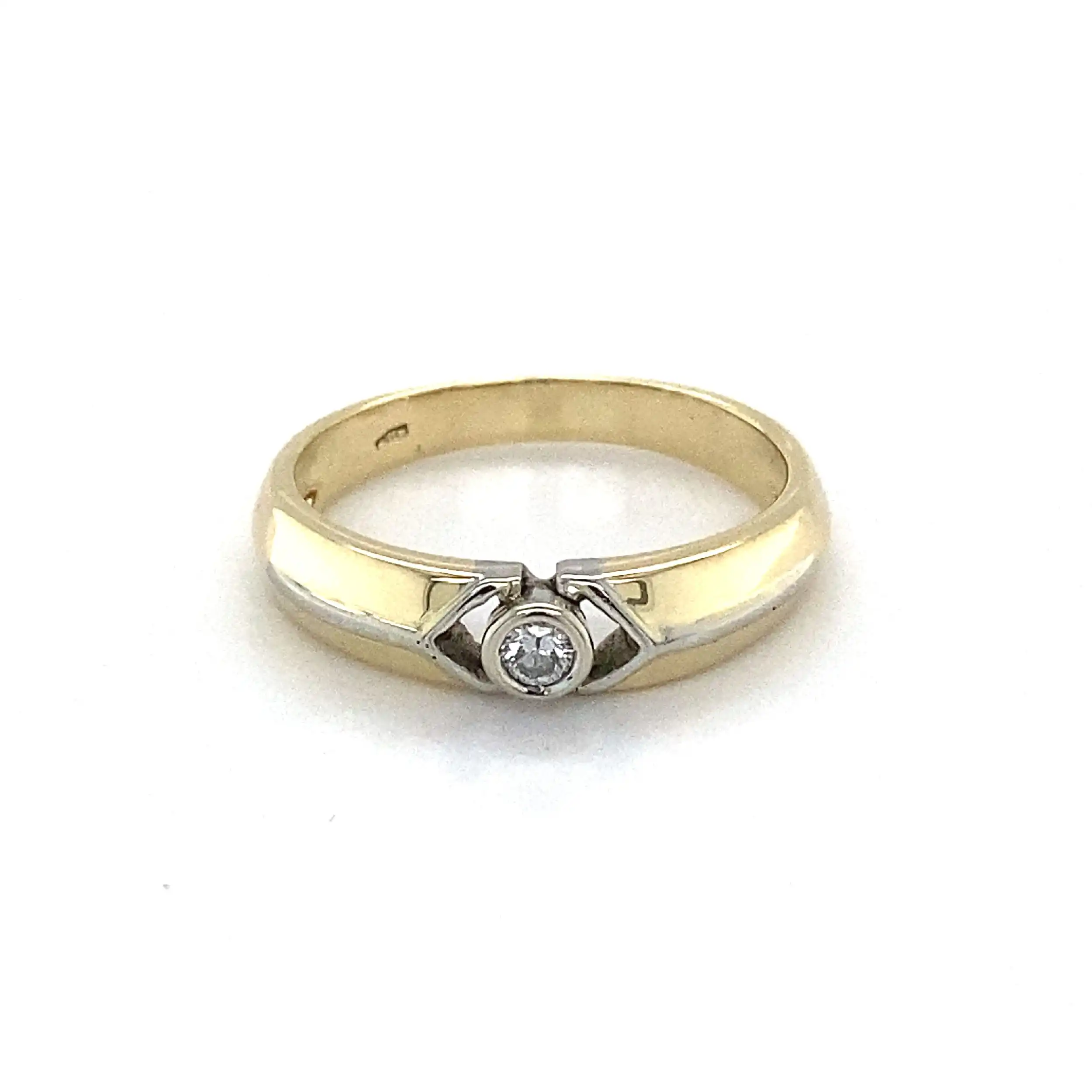 Ring Bicolor mit Brillant Ring Bicolor mit Brillant