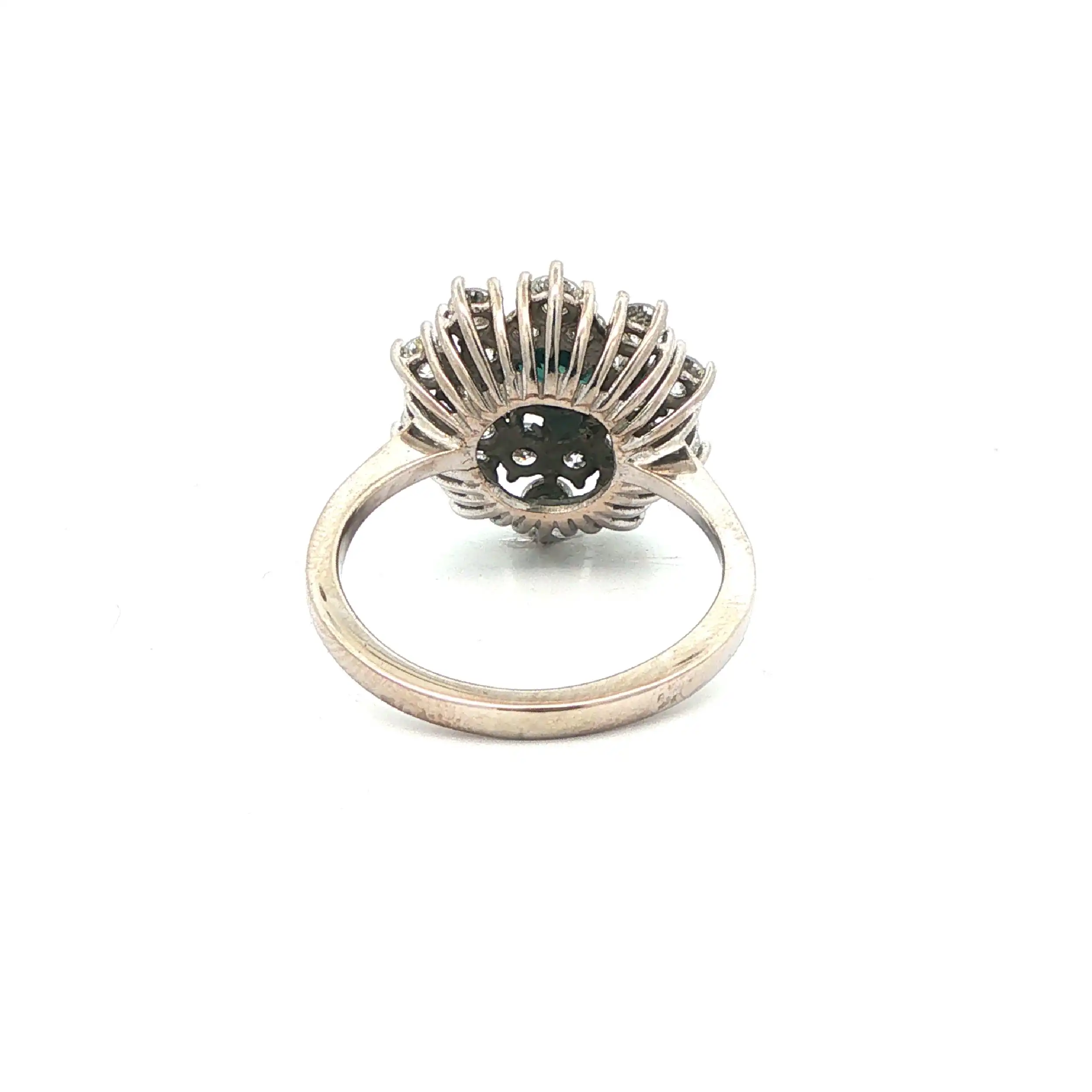Ring Weißgold mit Brillanten und Saphir
