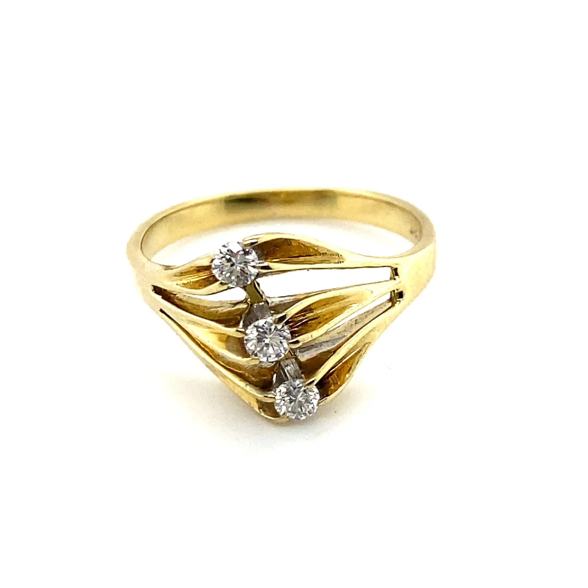 Damenring Gelbgold mit Brillanten 0,15ct Damenring Gelbgold mit Brillanten 0,15ct