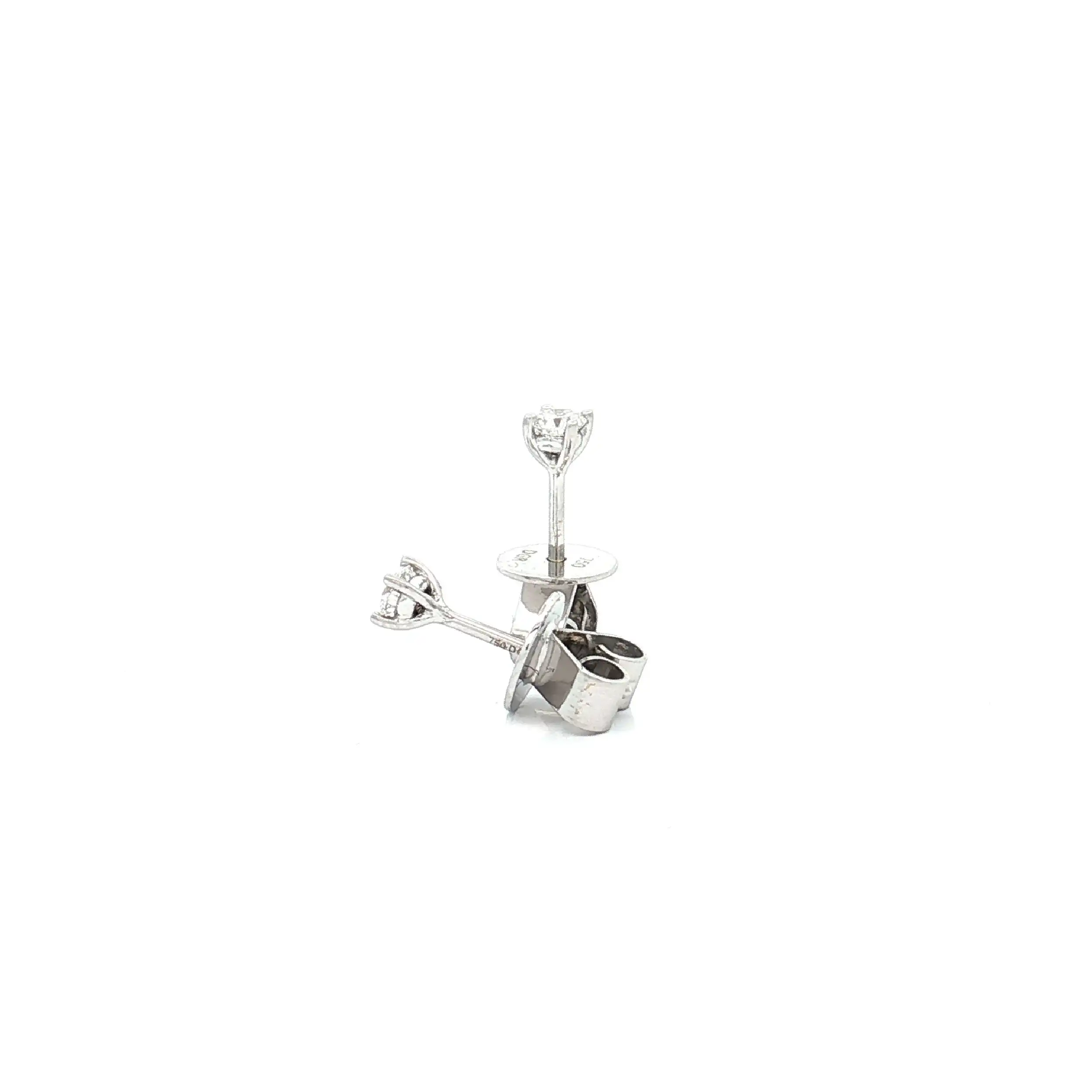 Solitärohrstecker Weißgold mit Brillant Solitär Solitärohrstecker Weißgold mit Brillant Solitär