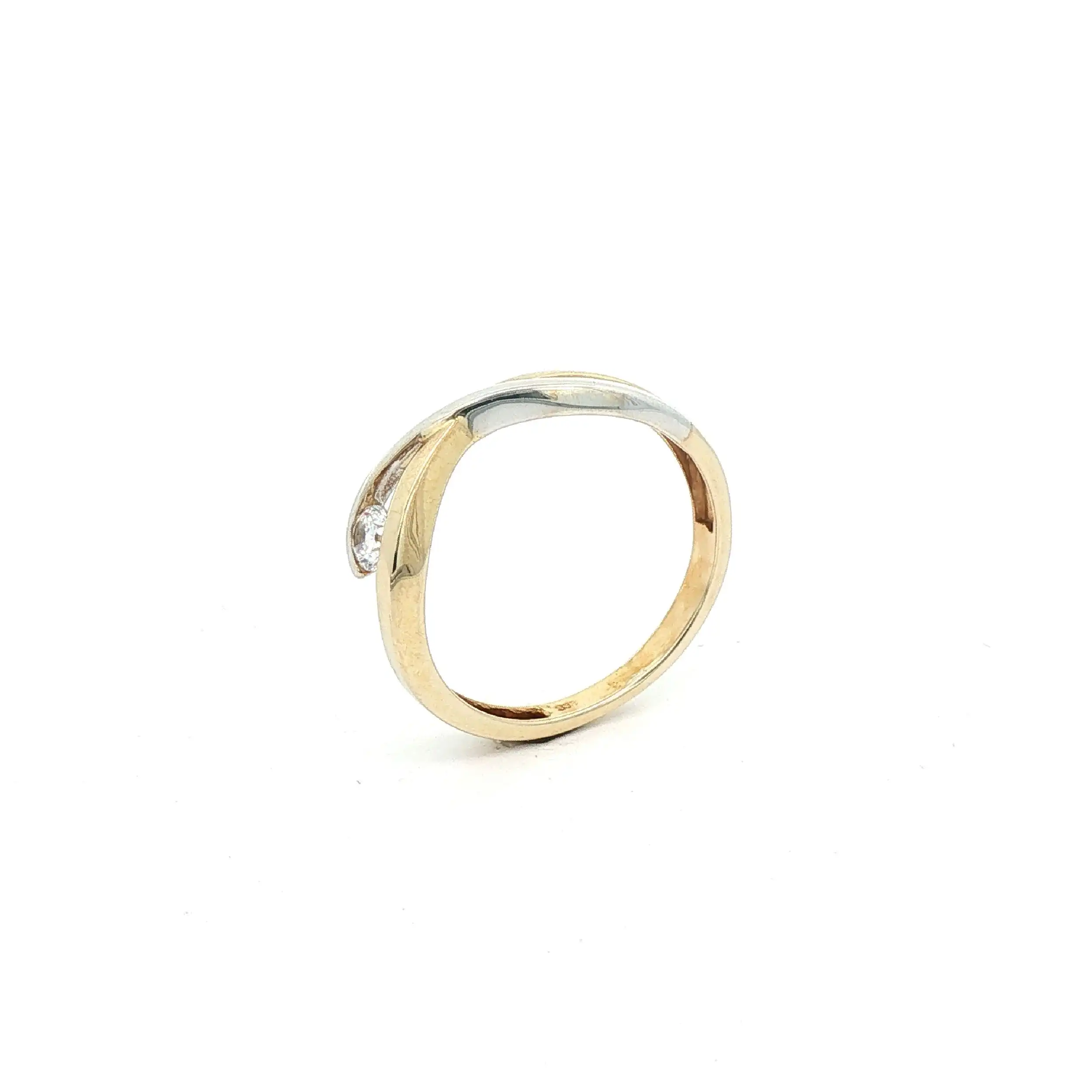 Ring Bicolor mit Zirkonia Ring Bicolor mit Zirkonia
