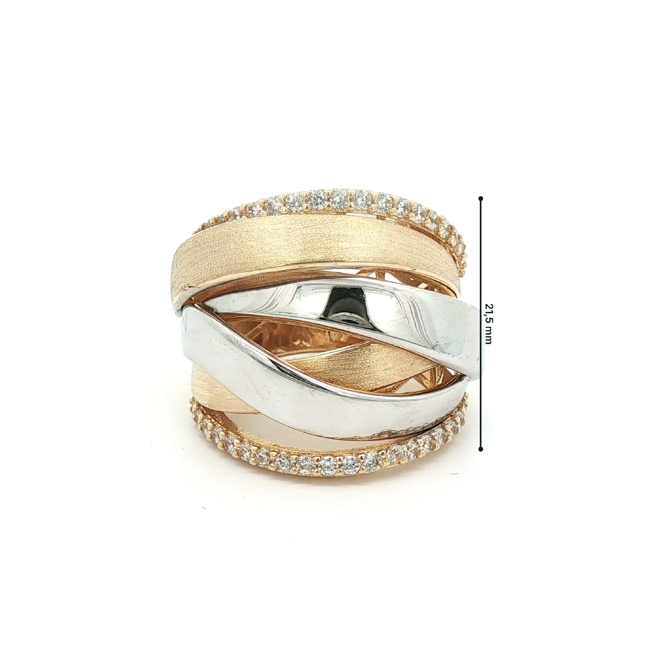 Ring Bicolor mit Zirkonia