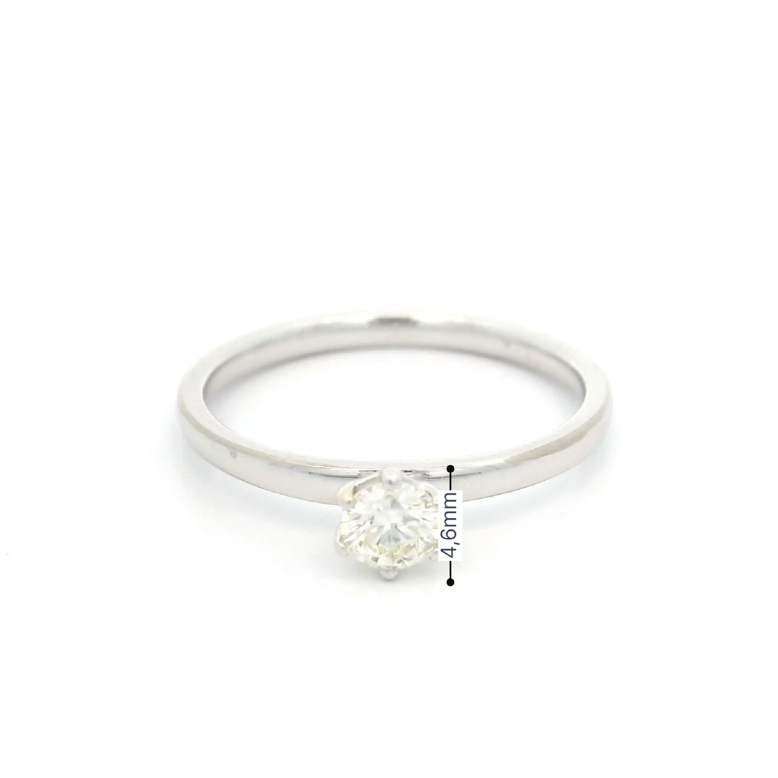 Ring Weißgold mit Brillant von Christ, graviert 0,20ct. Ring Weißgold mit Brillant von Christ, graviert 0,20ct.