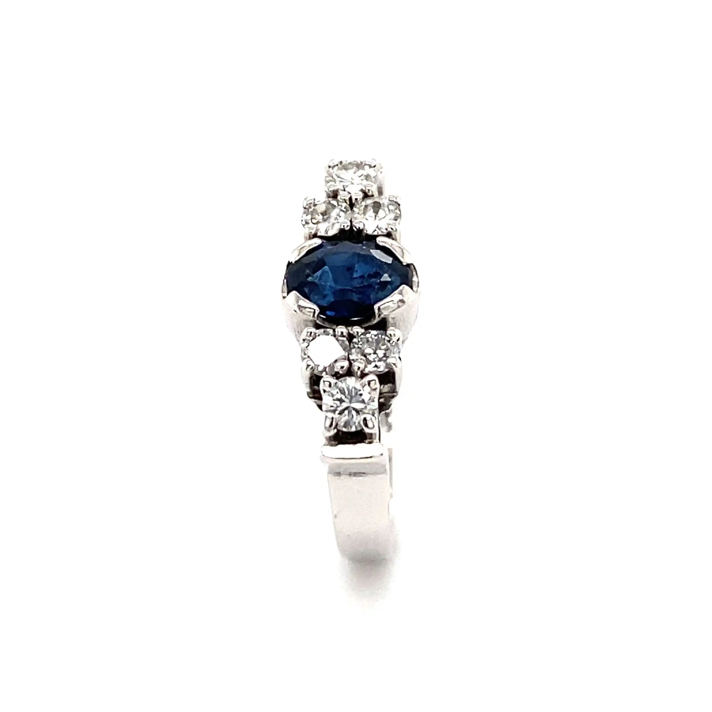 Ring Weißgold mit Saphir & Brillanten