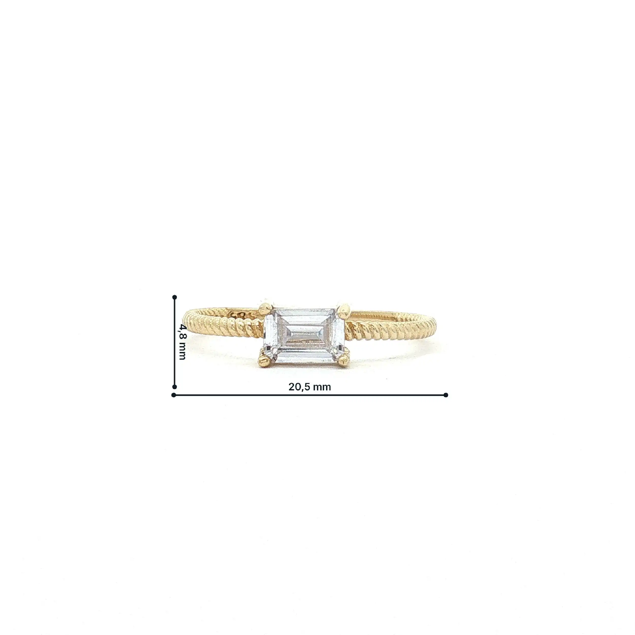 Ring Gelbgold mit Zirkonia Ring Gelbgold mit Zirkonia