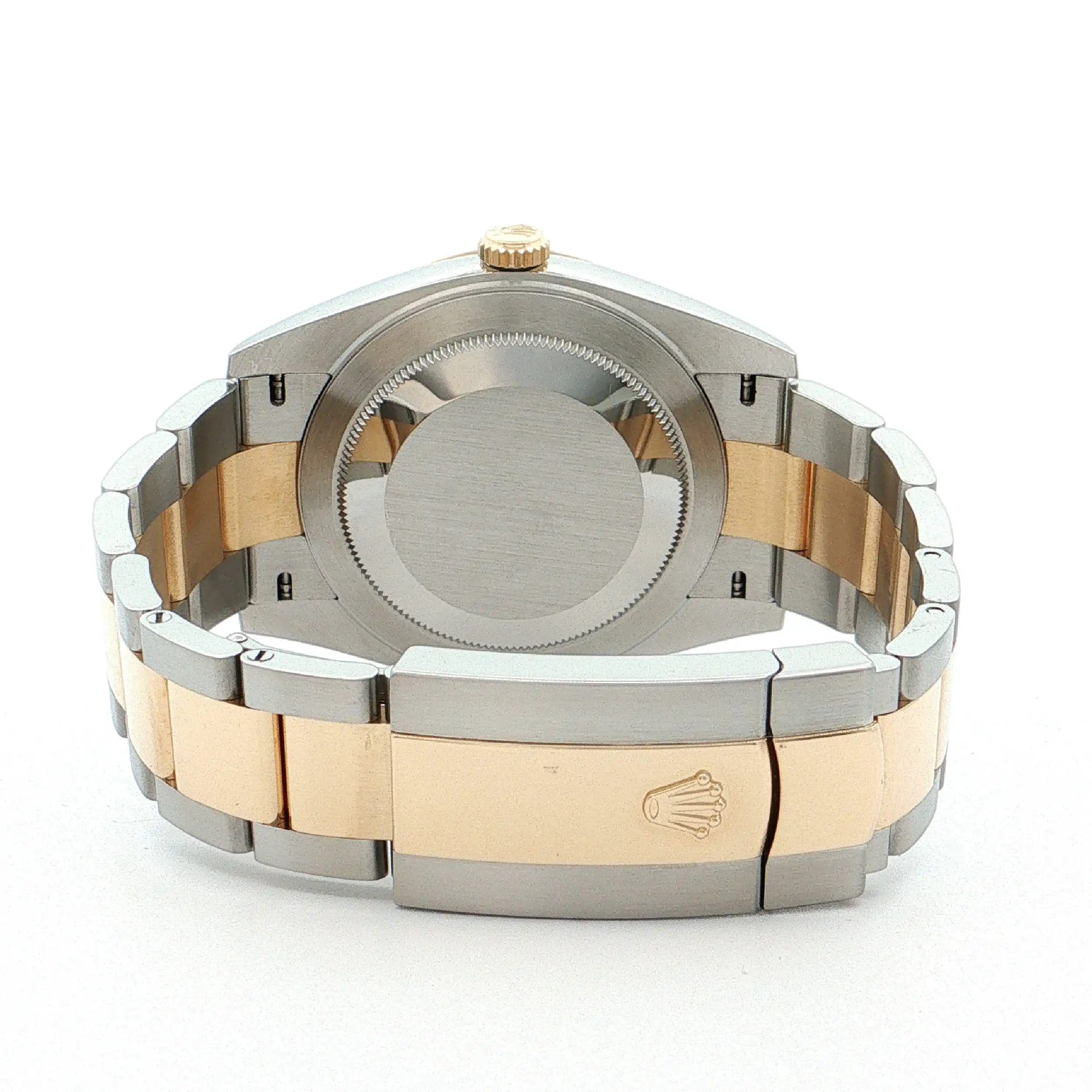 Herrenuhr Rolex Datejust 41 Stahl Gold mit Diamantblatt mit Box und Papieren Ref.126333