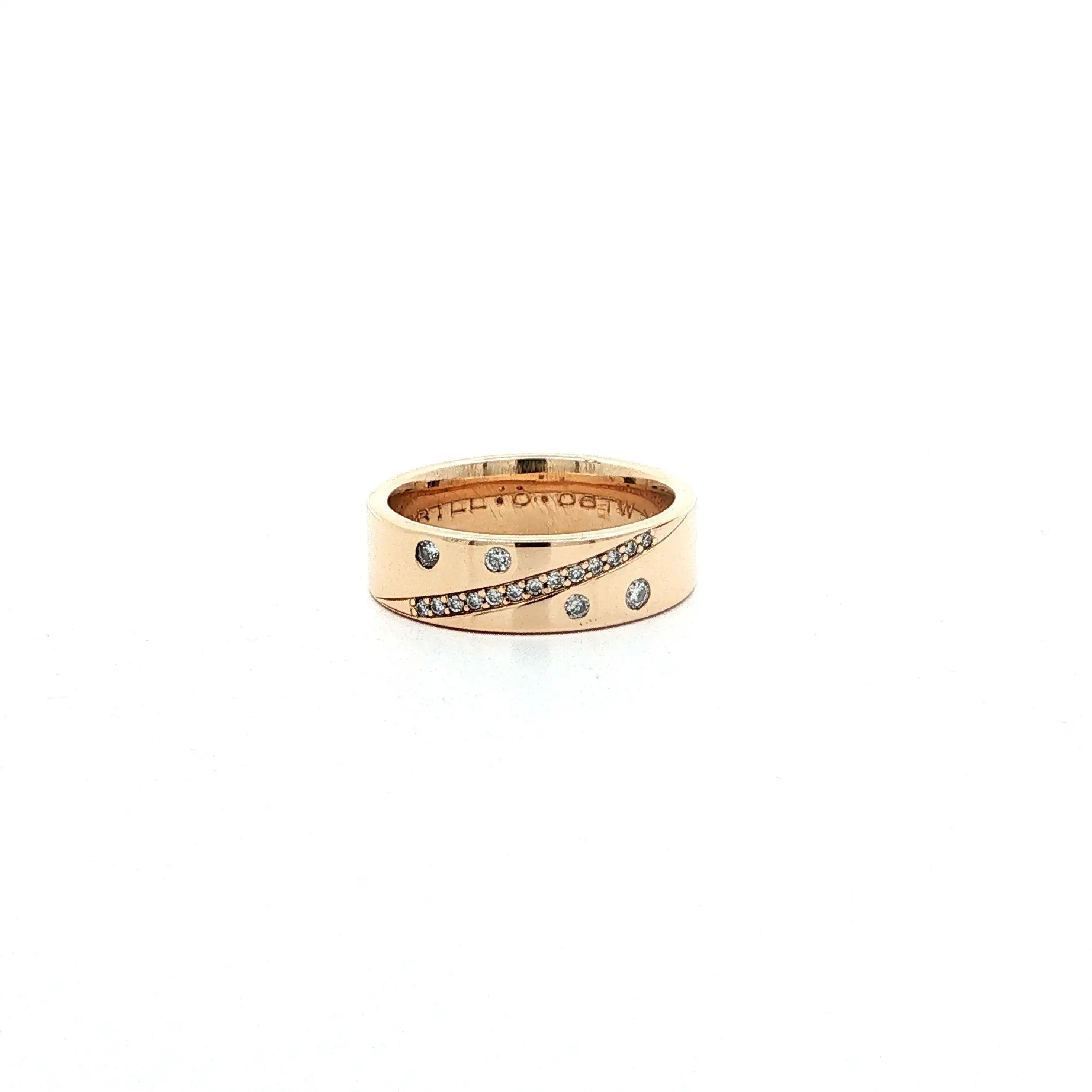 Ring Gelbgold mit Brillanten, graviert mit 0,06ct. TW/VS