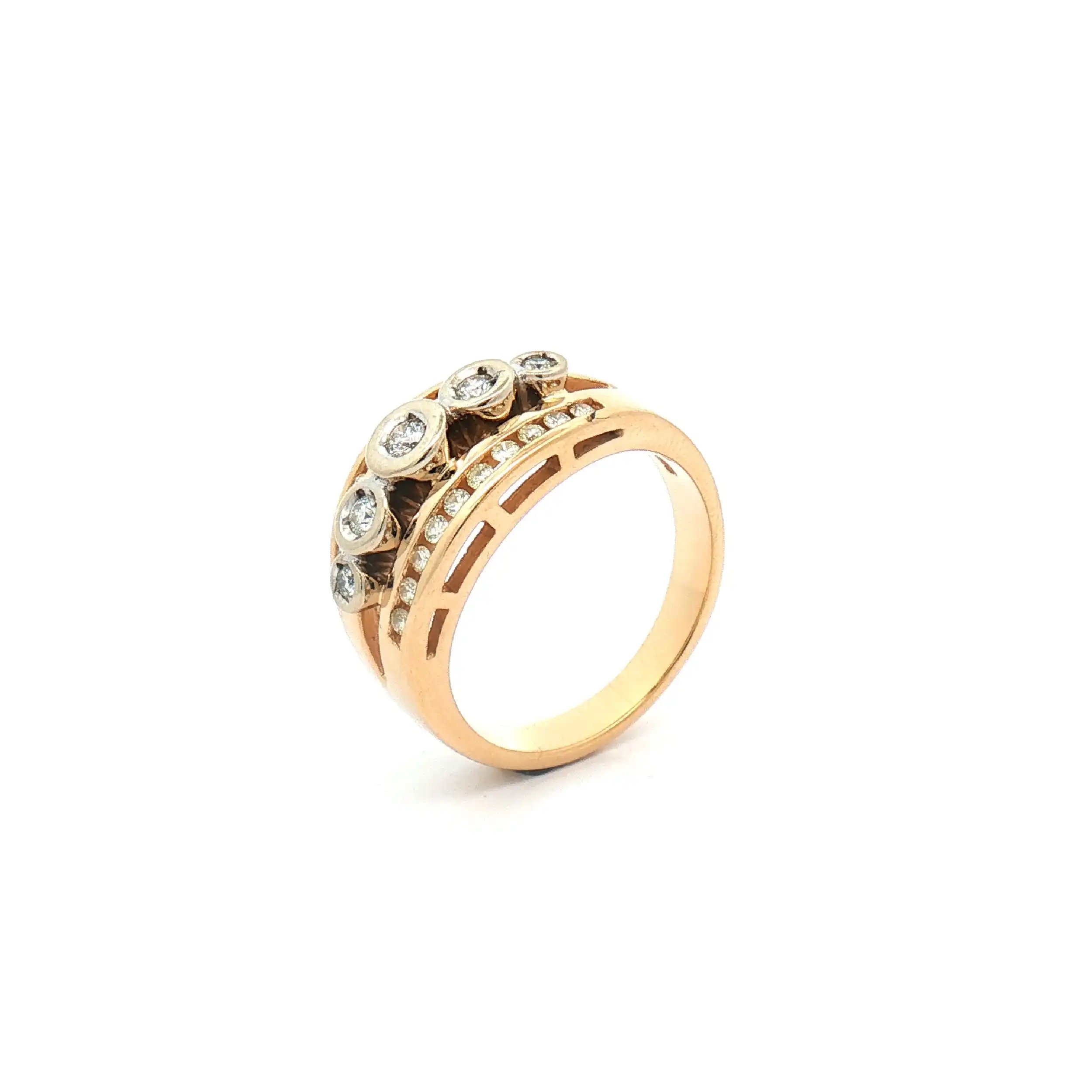 Ring Bicolor mit Brillanten
