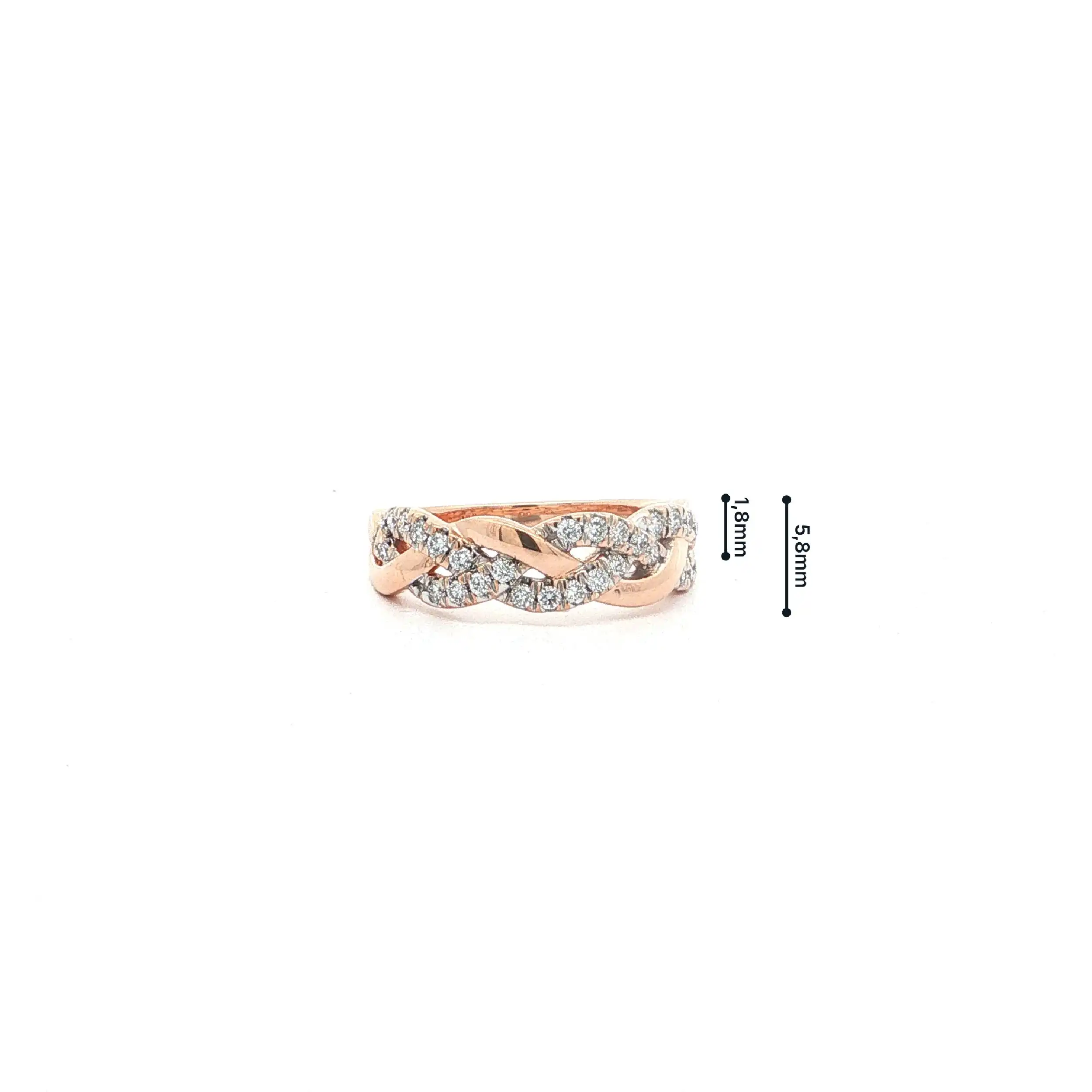 Ring Roségold mit Brillanten 0,28ct. TW/SI Ring Roségold mit Brillanten 0,28ct. TW/SI