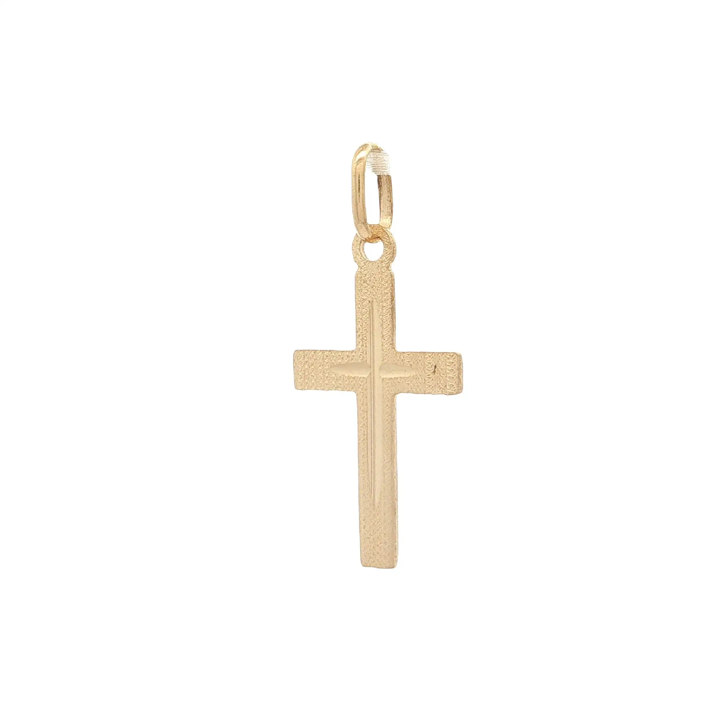 Kreuzanhänger Gelbgold