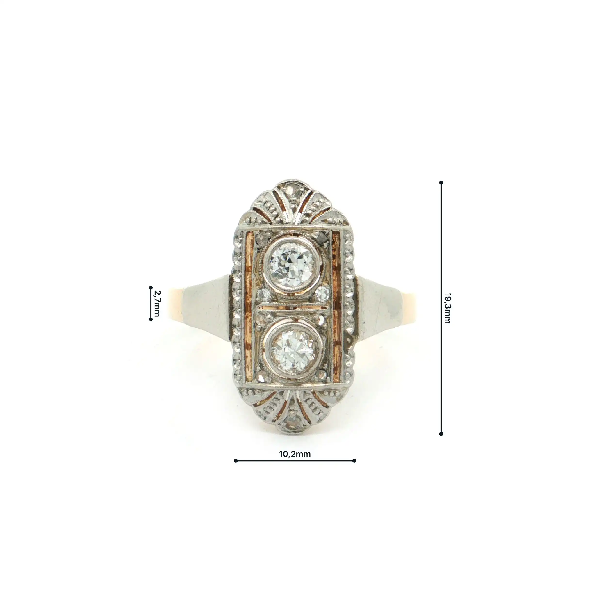 Ring Bicolor mit Diamanten Ring Bicolor mit Diamanten