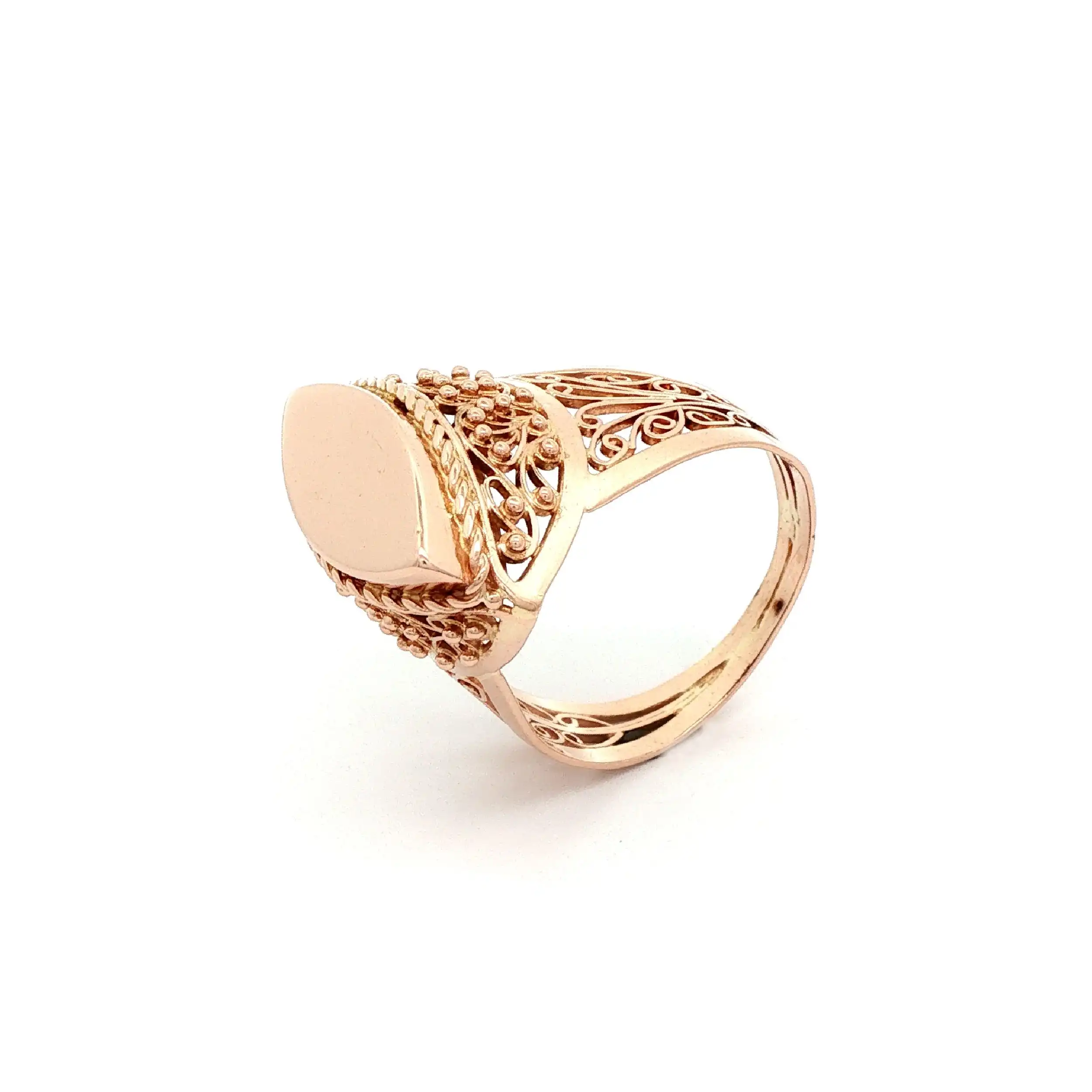 Ring Rotgold durchbrochenes Muster