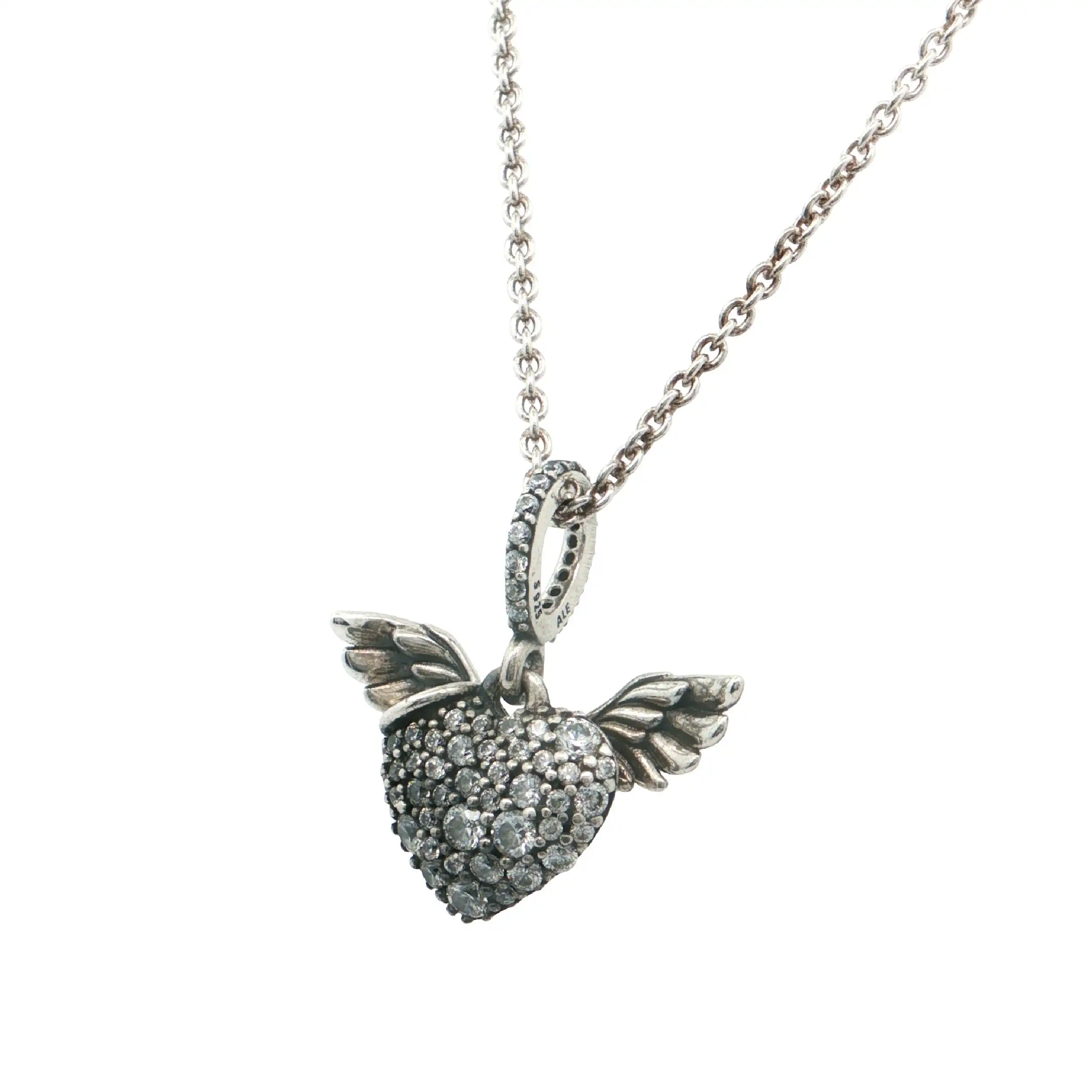 Kette Silber mit Herzanhänger "Pandora" mit Zirkonia