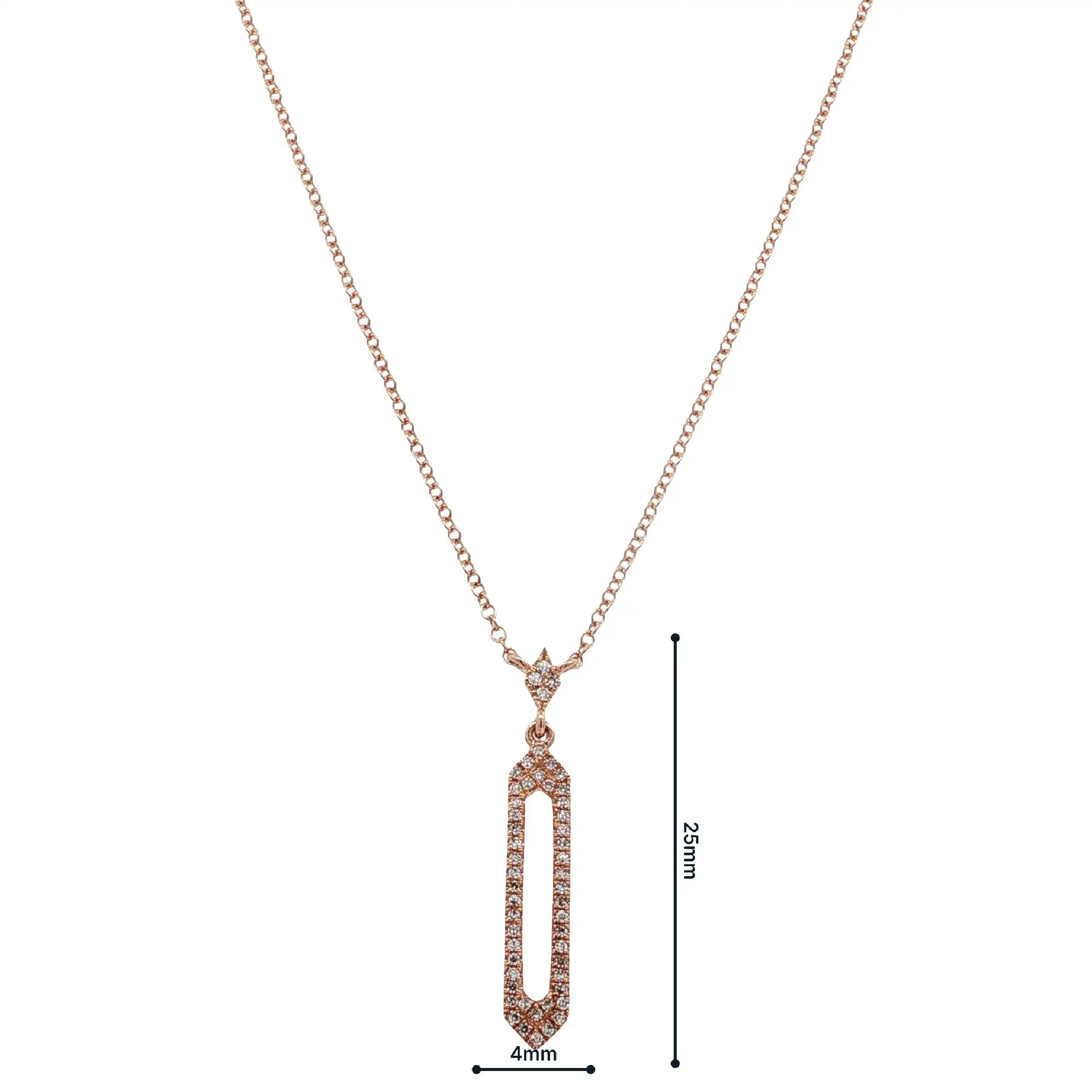 Collier Roségold mit Diamanten 0,13ct. W/SI Collier Roségold mit Diamanten 0,13ct. W/SI