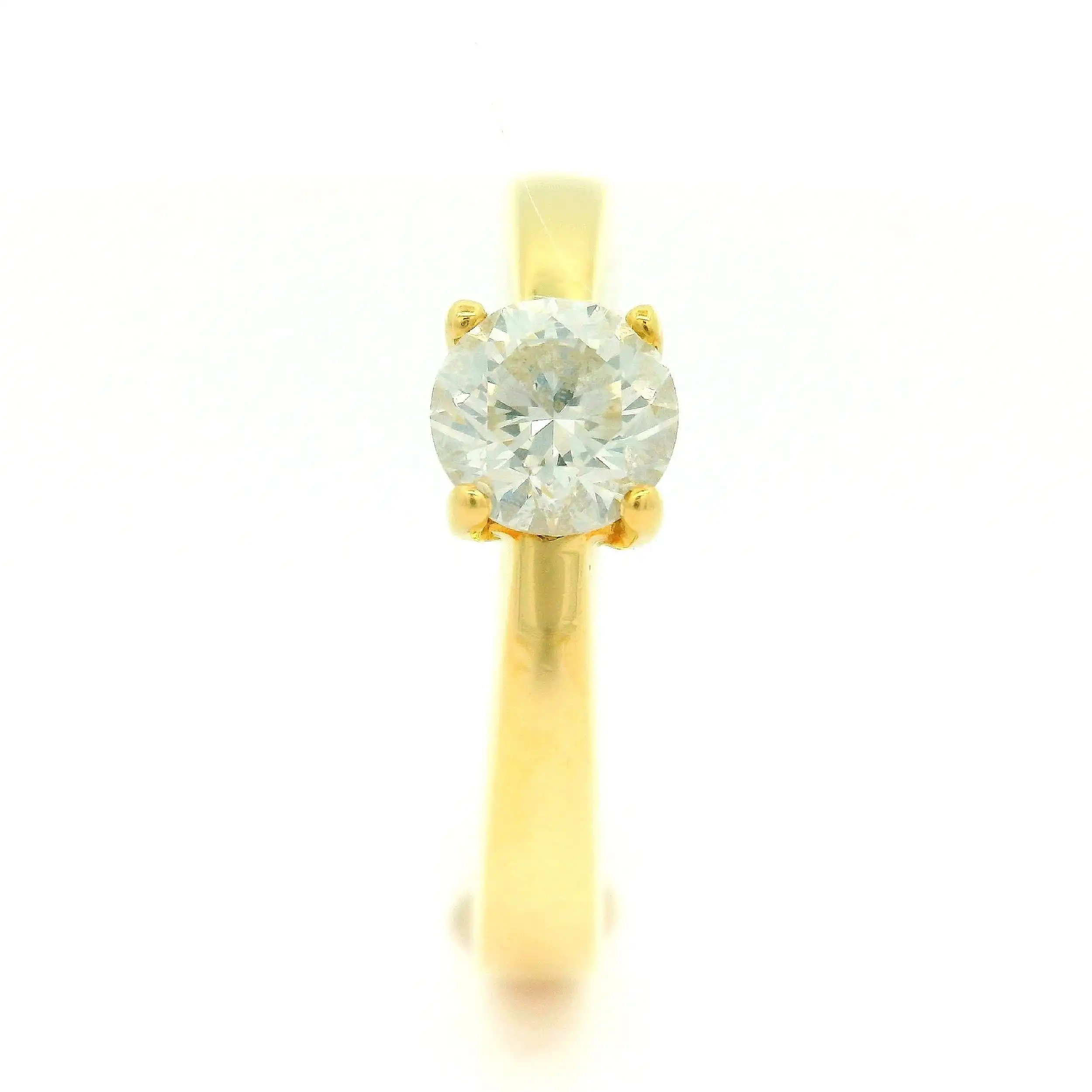 Solitärring Gelbgold mit Brillant, mit GIA-Zertifikat Solitärring Gelbgold mit Brillant, mit GIA-Zertifikat
