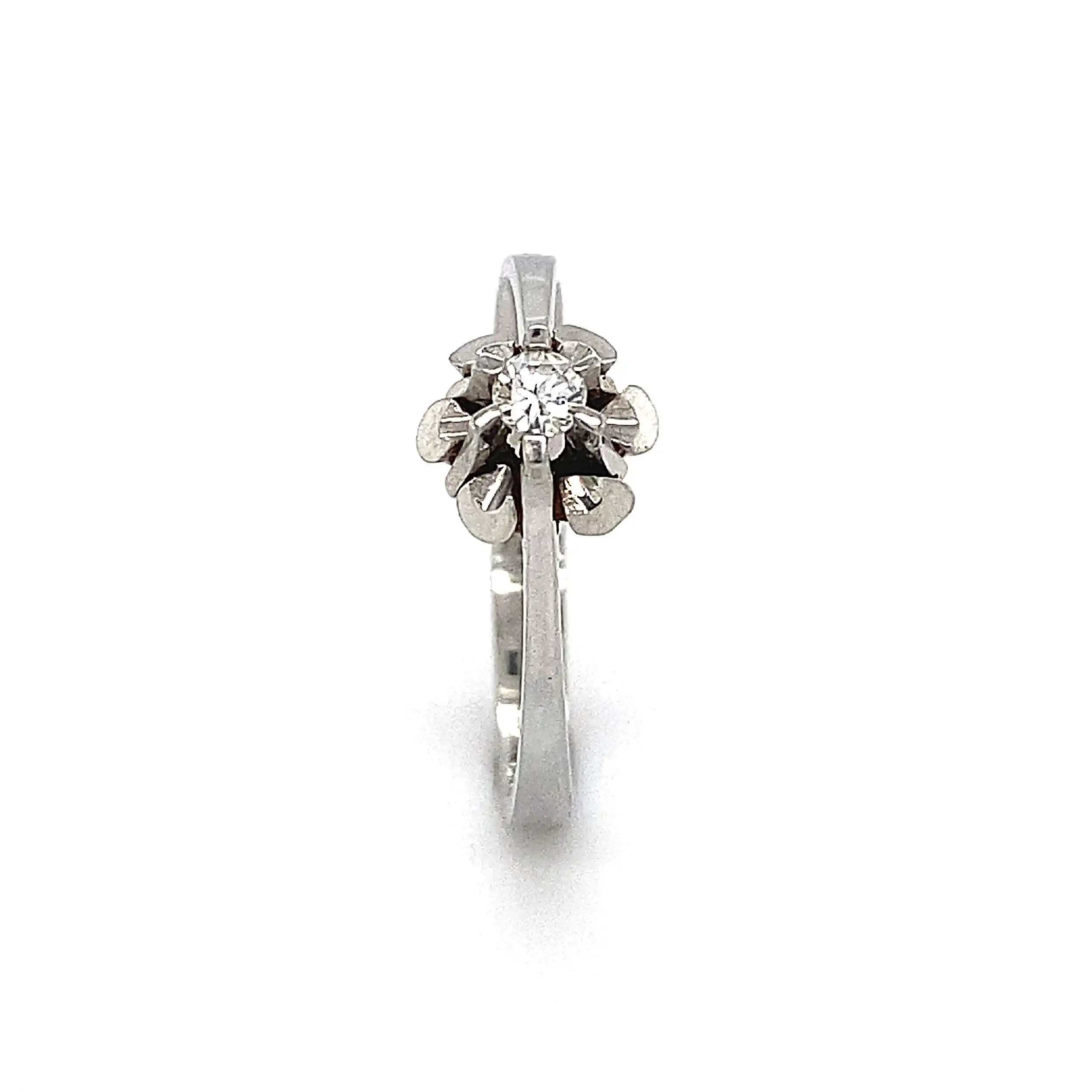 Ring Weißgold mit Brillant Ring Weißgold mit Brillant
