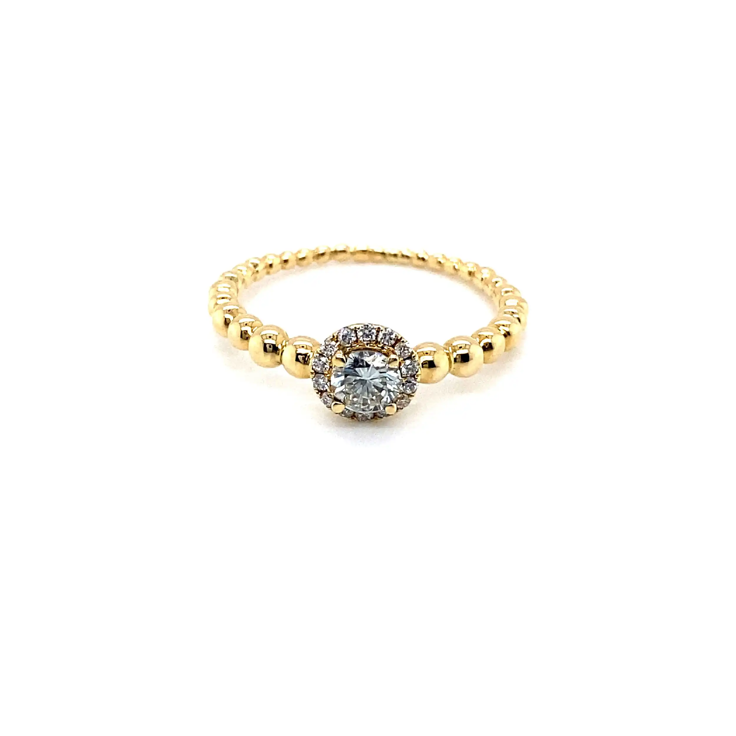 Ring mit Solitärbrillant 0,31ct und 14 Brillanten Ring mit Solitärbrillant 0,31ct und 14 Brillanten
