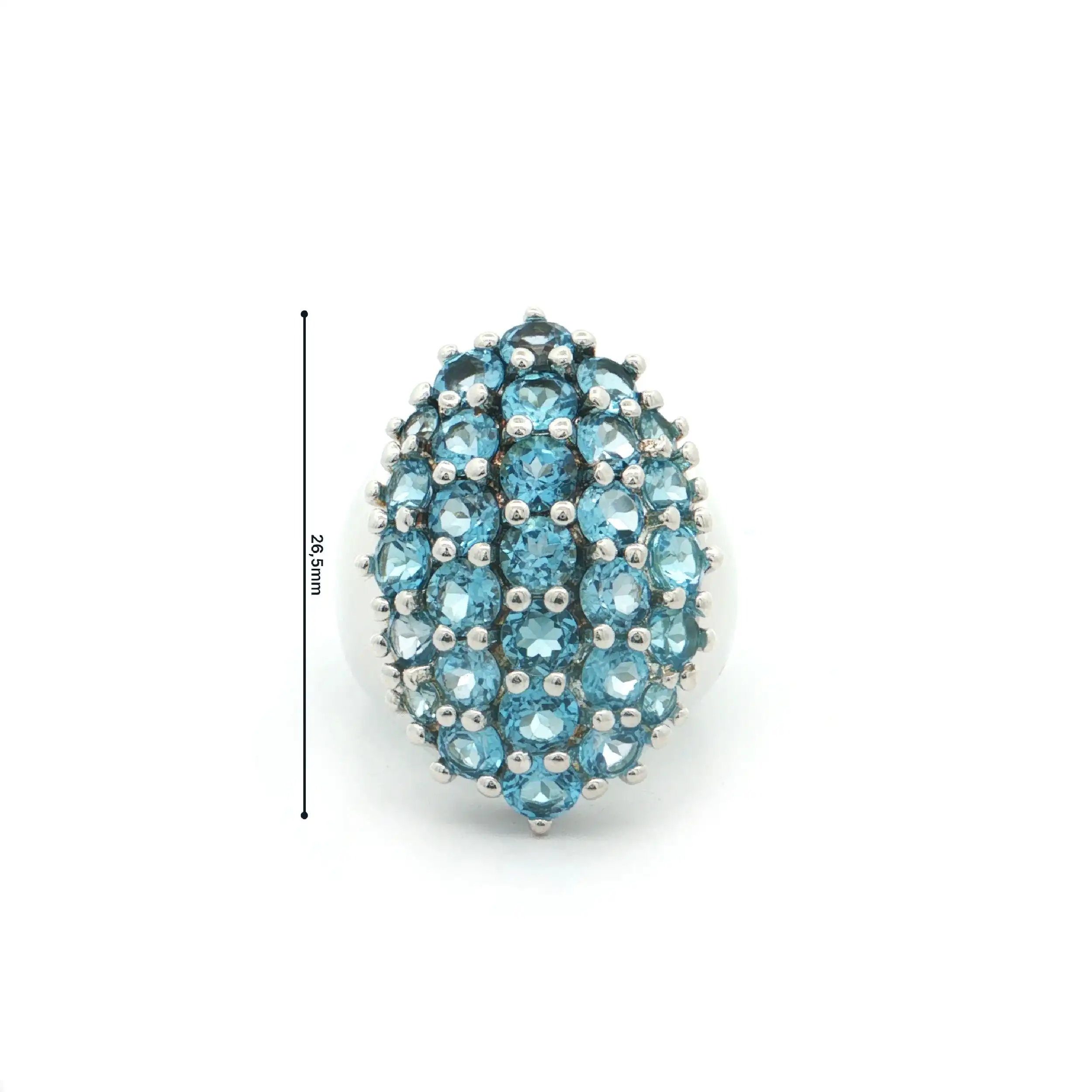 Ring Silber mit blauen Farbsteinen