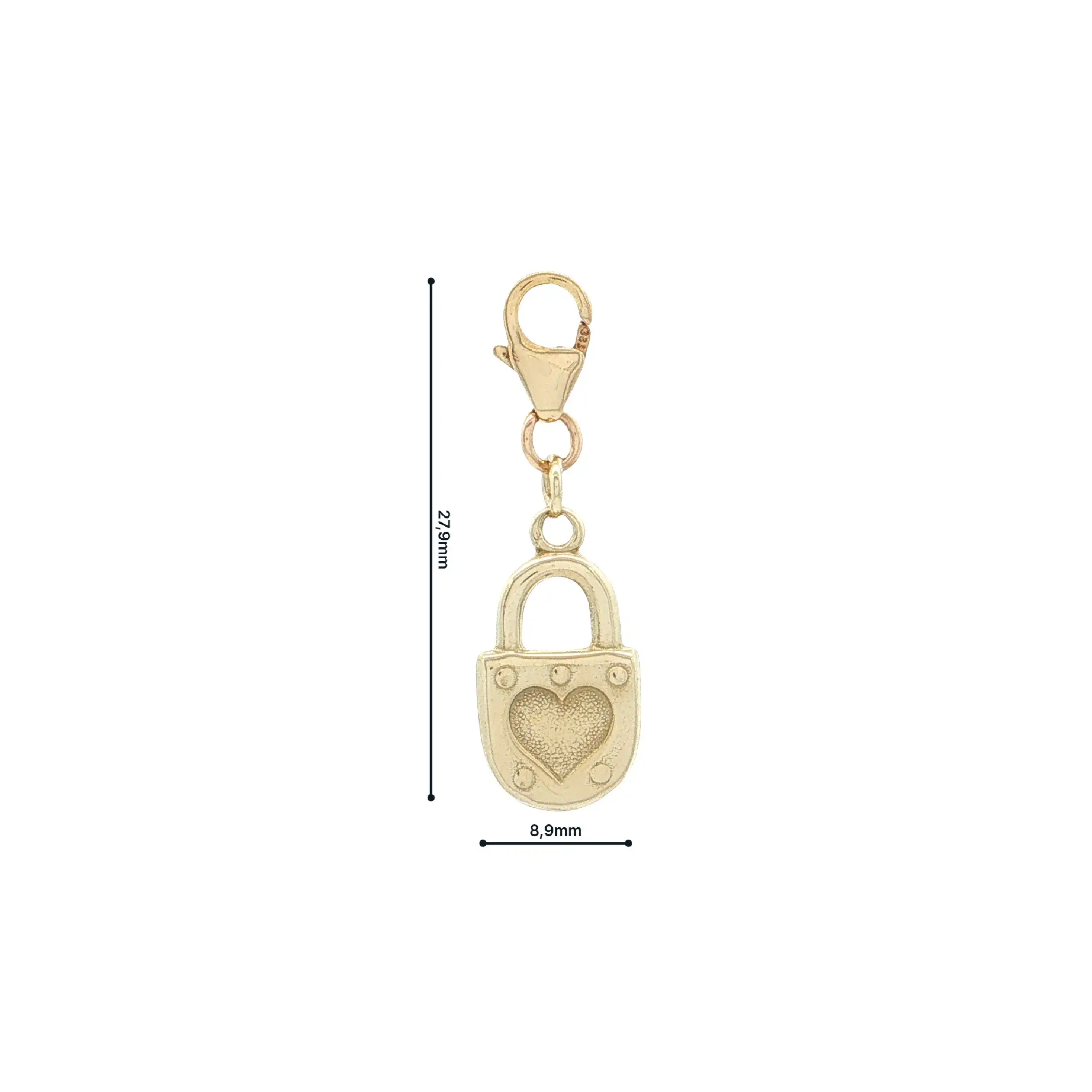 Anhänger Charm Gelbgold Schloss zum Herzen Anhänger Charm Gelbgold Schloss zum Herzen